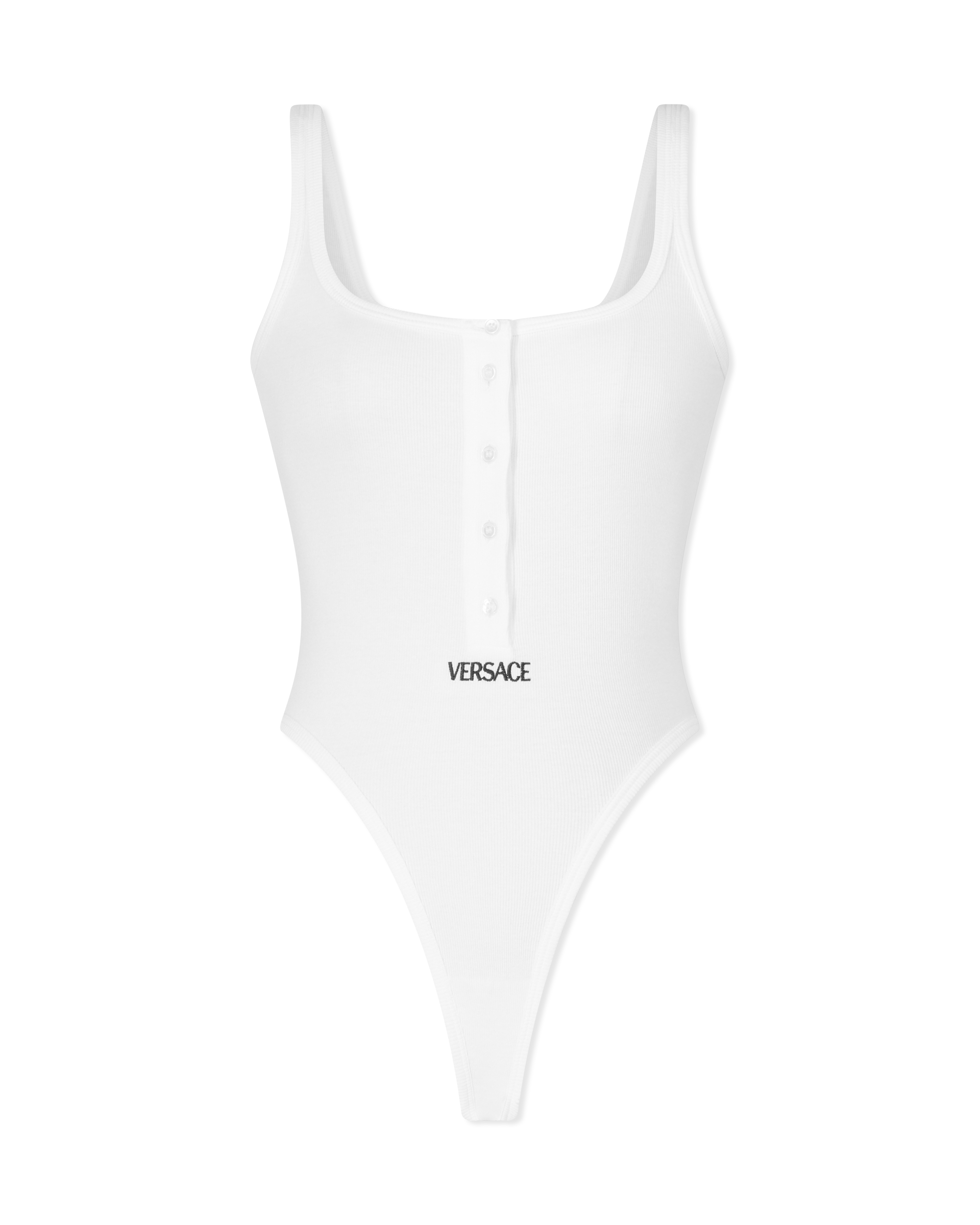 Logo-Detail Button-Up Bodysuit