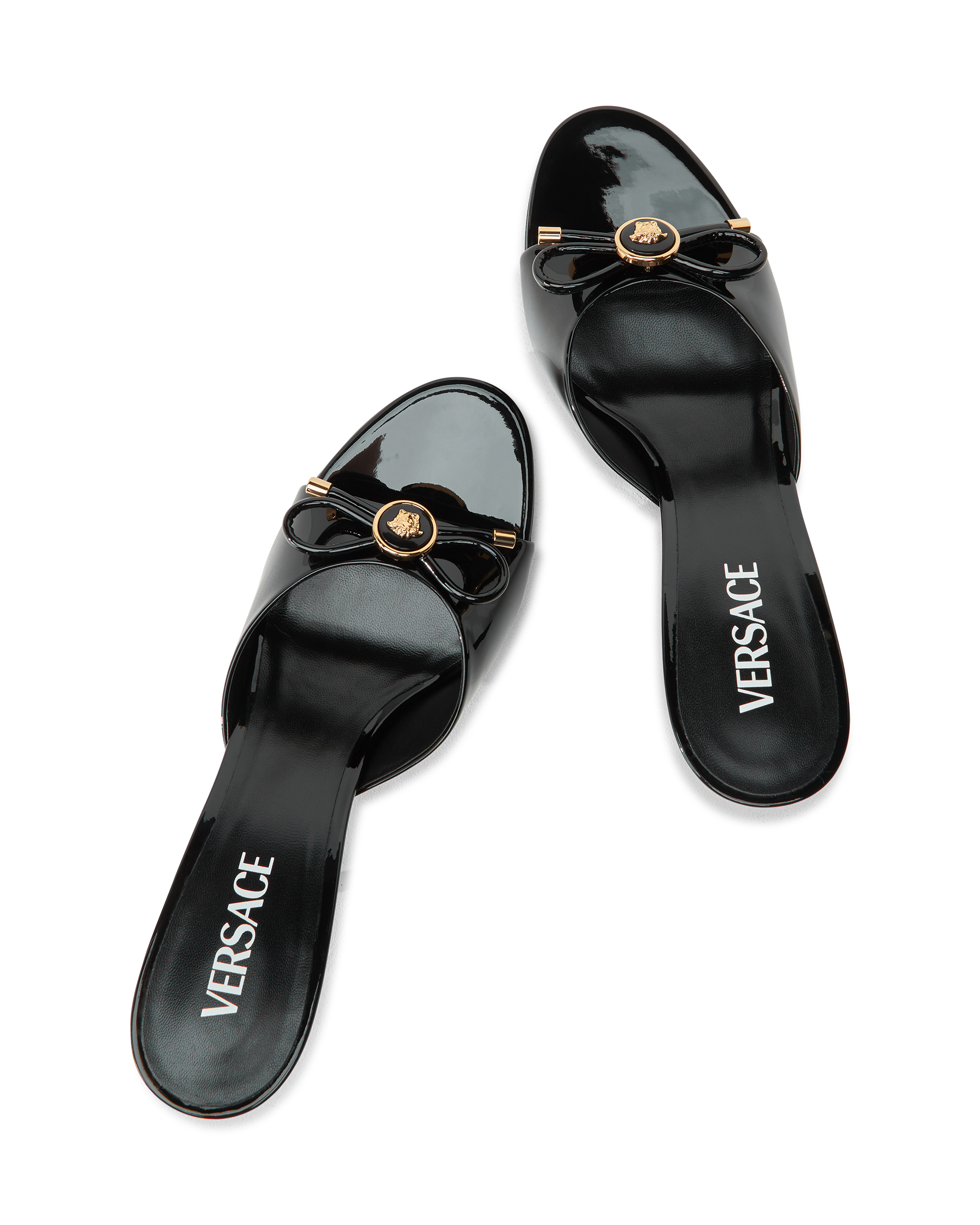 Opera Bow Patent Mules 85 mm