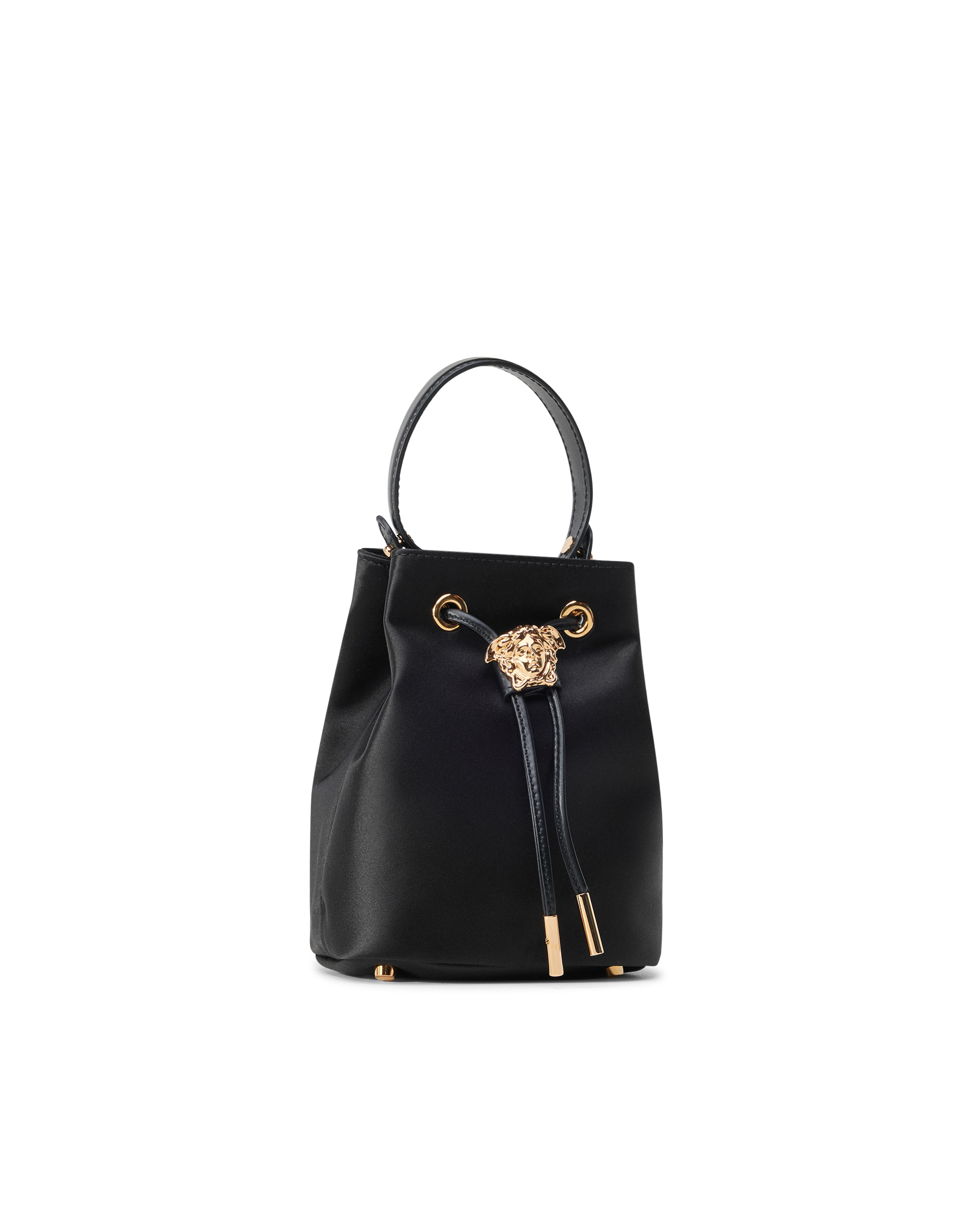 La Medusa Satin Mini Bucket Bag