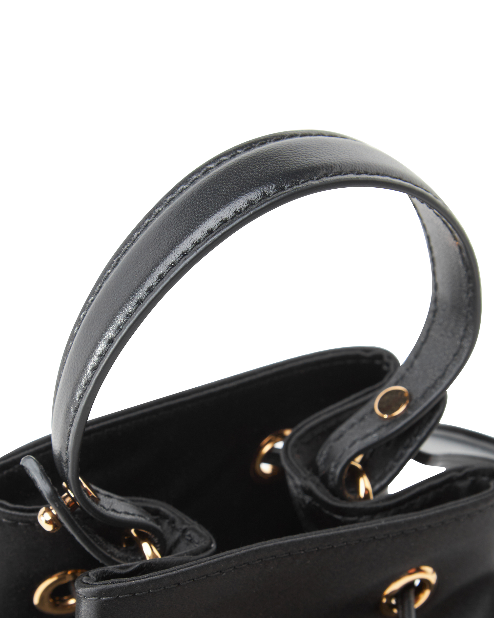 La Medusa Satin Mini Bucket Bag