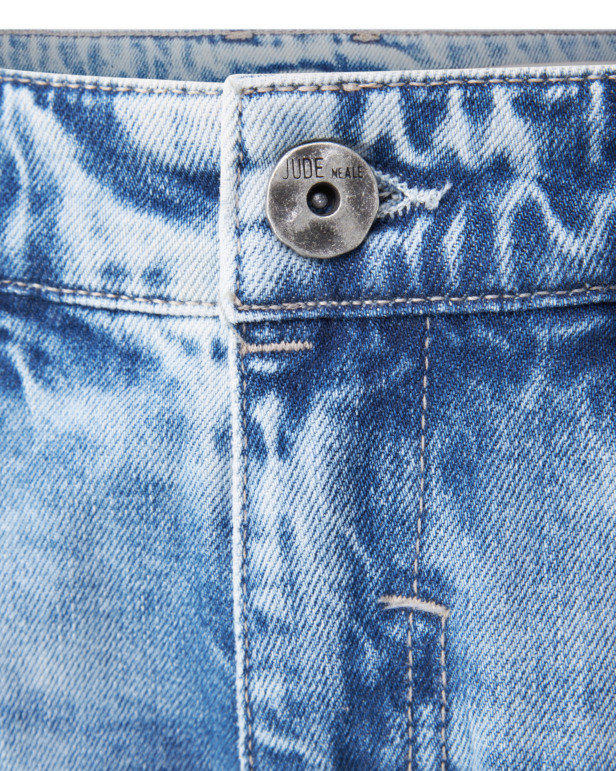 Blue Organic Blend Axe Vintage Tailored Straight Fit Jean by Jude Neale | DIHSAN