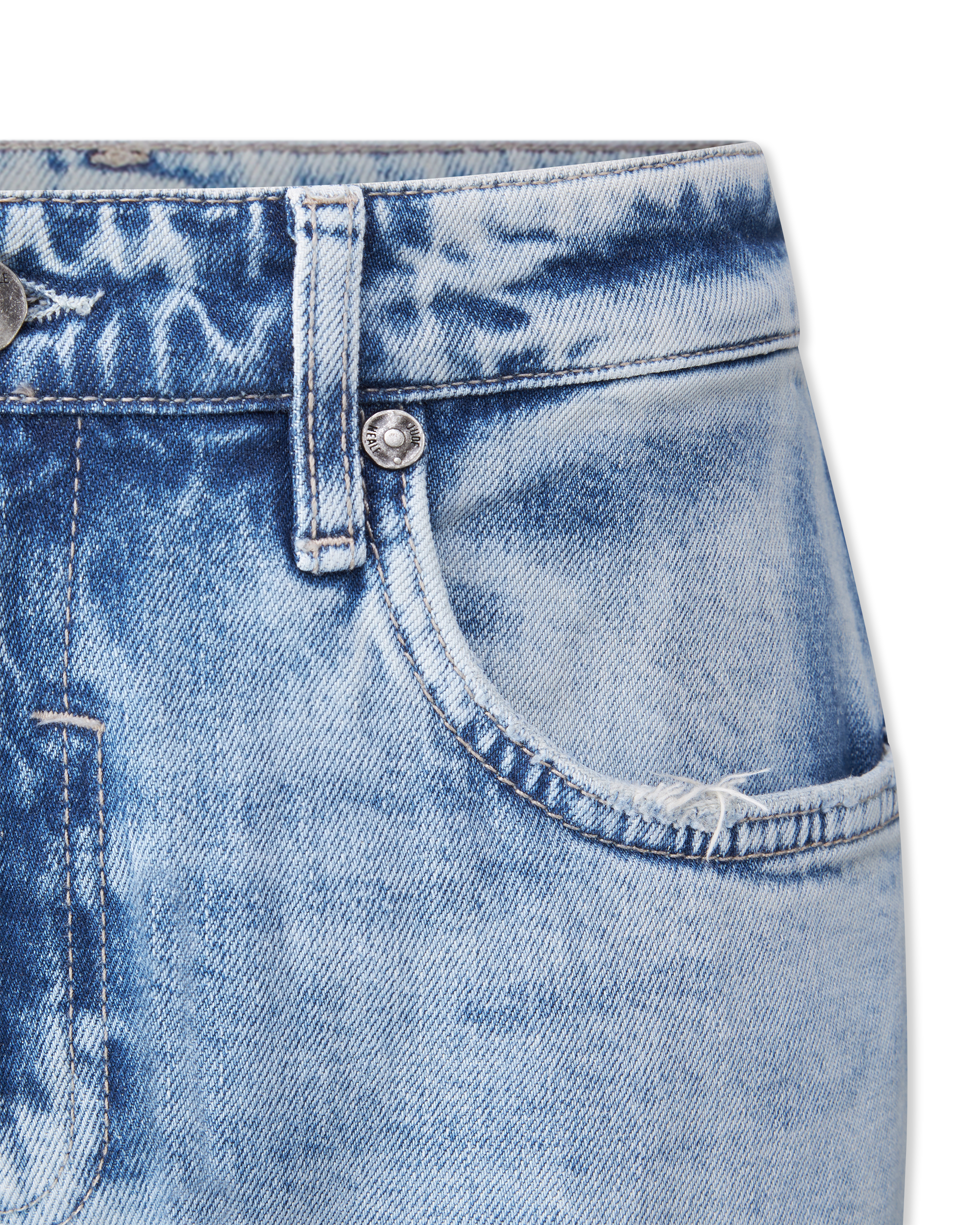 Blue Organic Blend Axe Vintage Tailored Straight Fit Jean by Jude Neale | DIHSAN