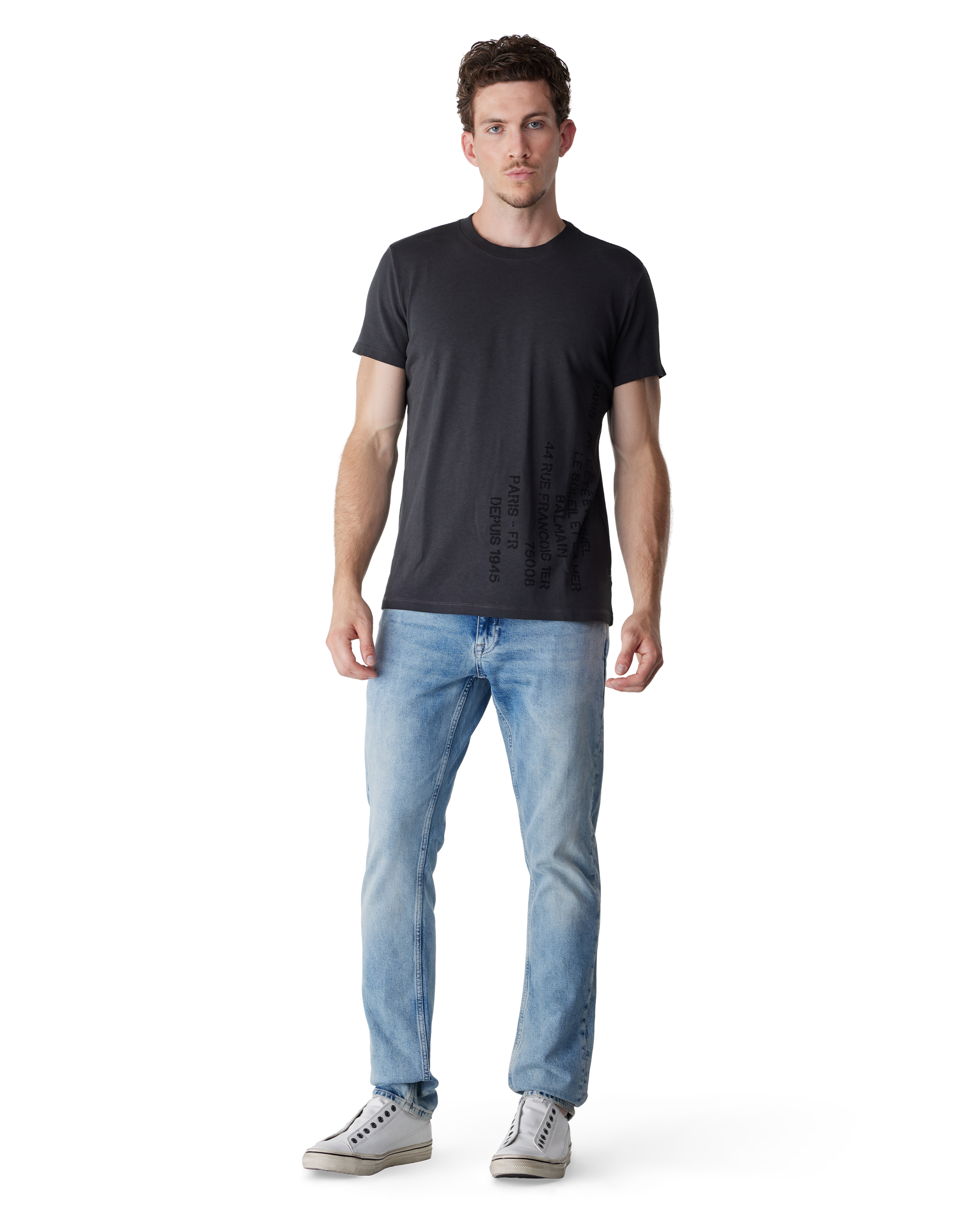 Blue Organic Cotton Blend Axe Vintage Tailored Straight Fit Jean by Jude Neale | DIHSAN