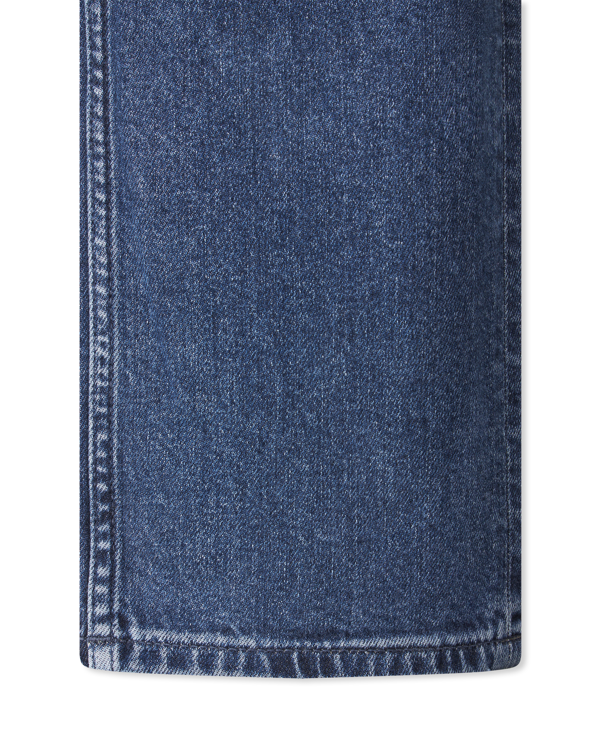 Blue Cotton Blend Bowie Aegean Easy Straight Fit by Jude Neale | DIHSAN