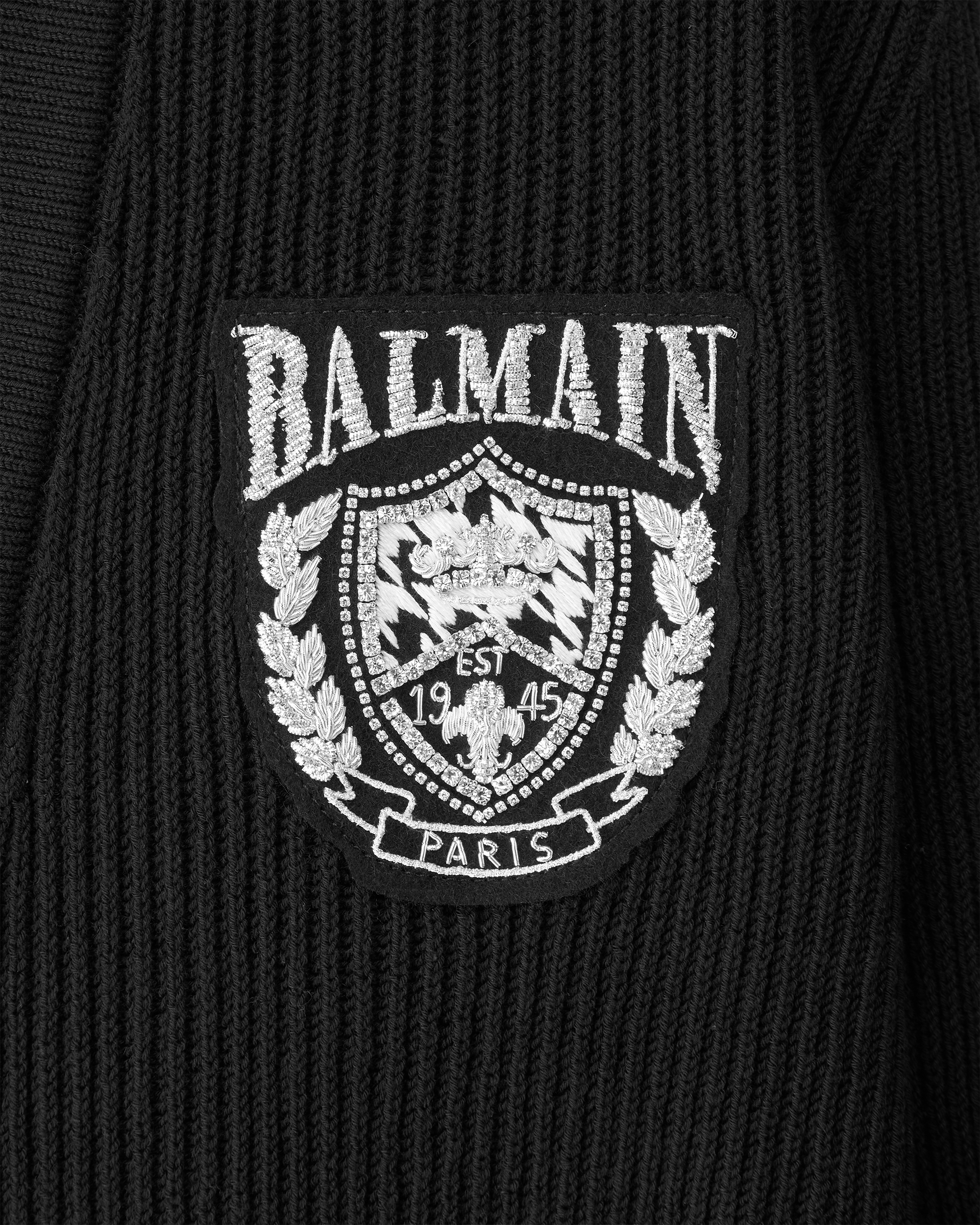 Balmain Patch Cable Knit Cardigan