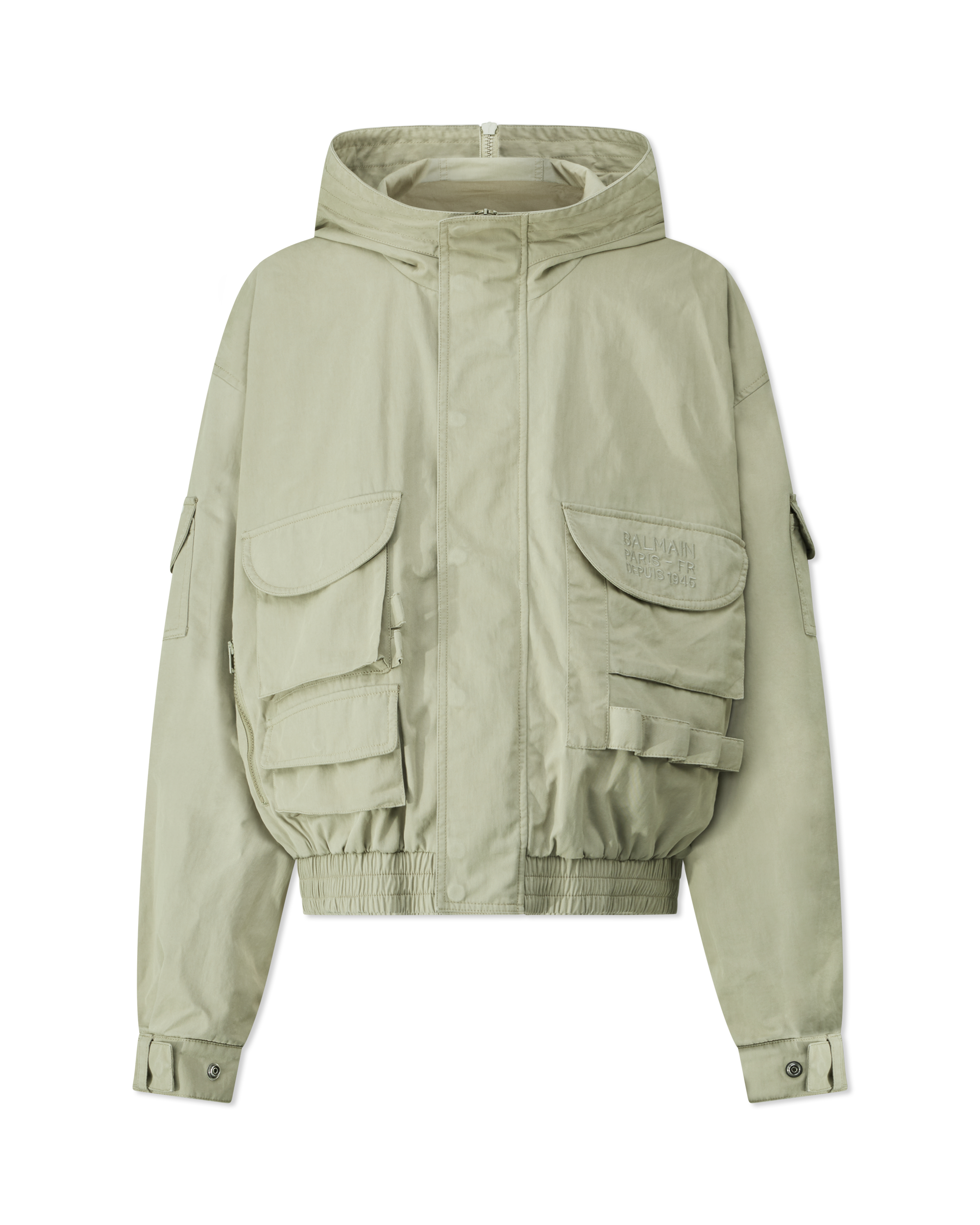 Balmain Stamp Hooded Cargo Jacket