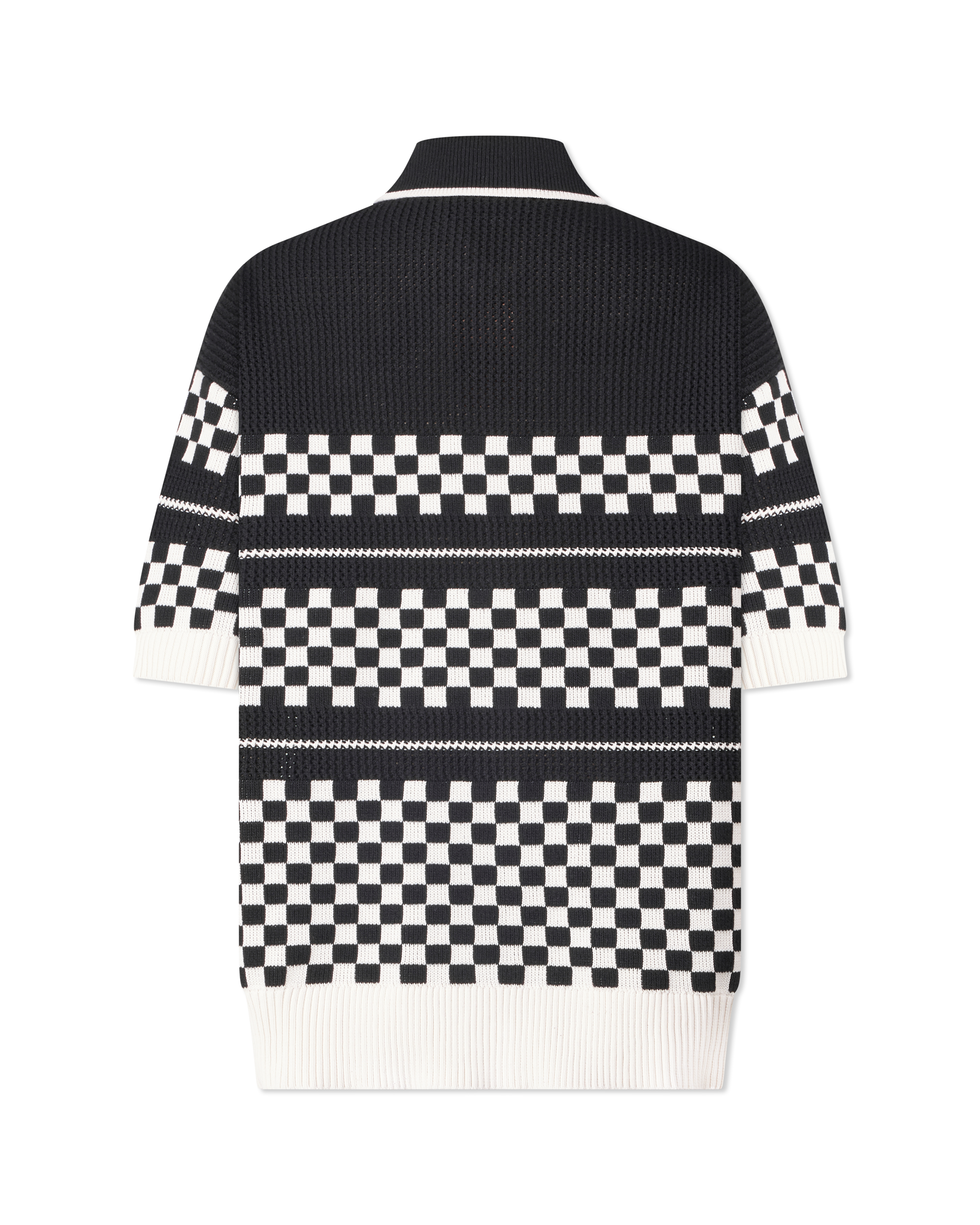 Checkered Wool Knit Shirt