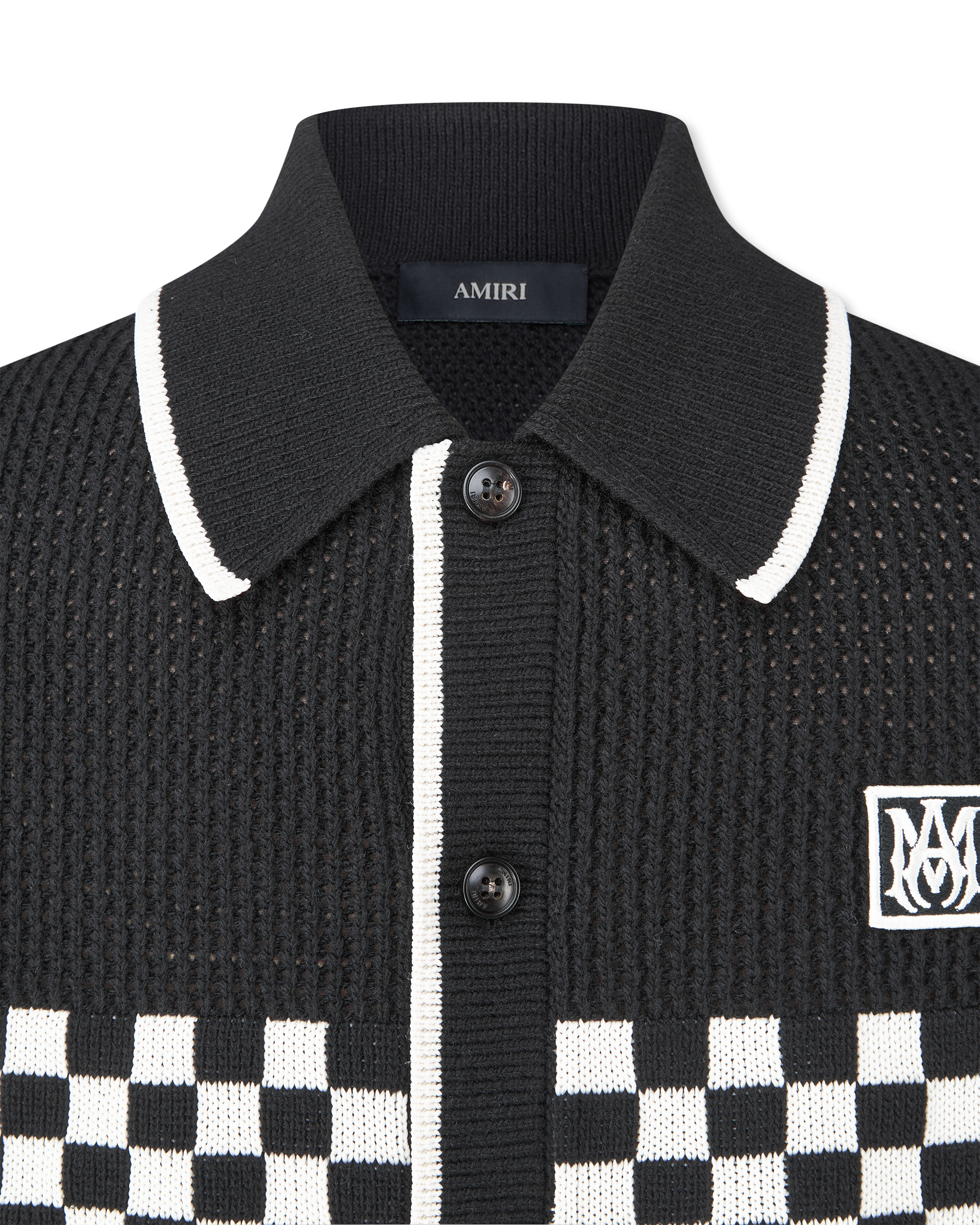 Checkered Wool Knit Shirt