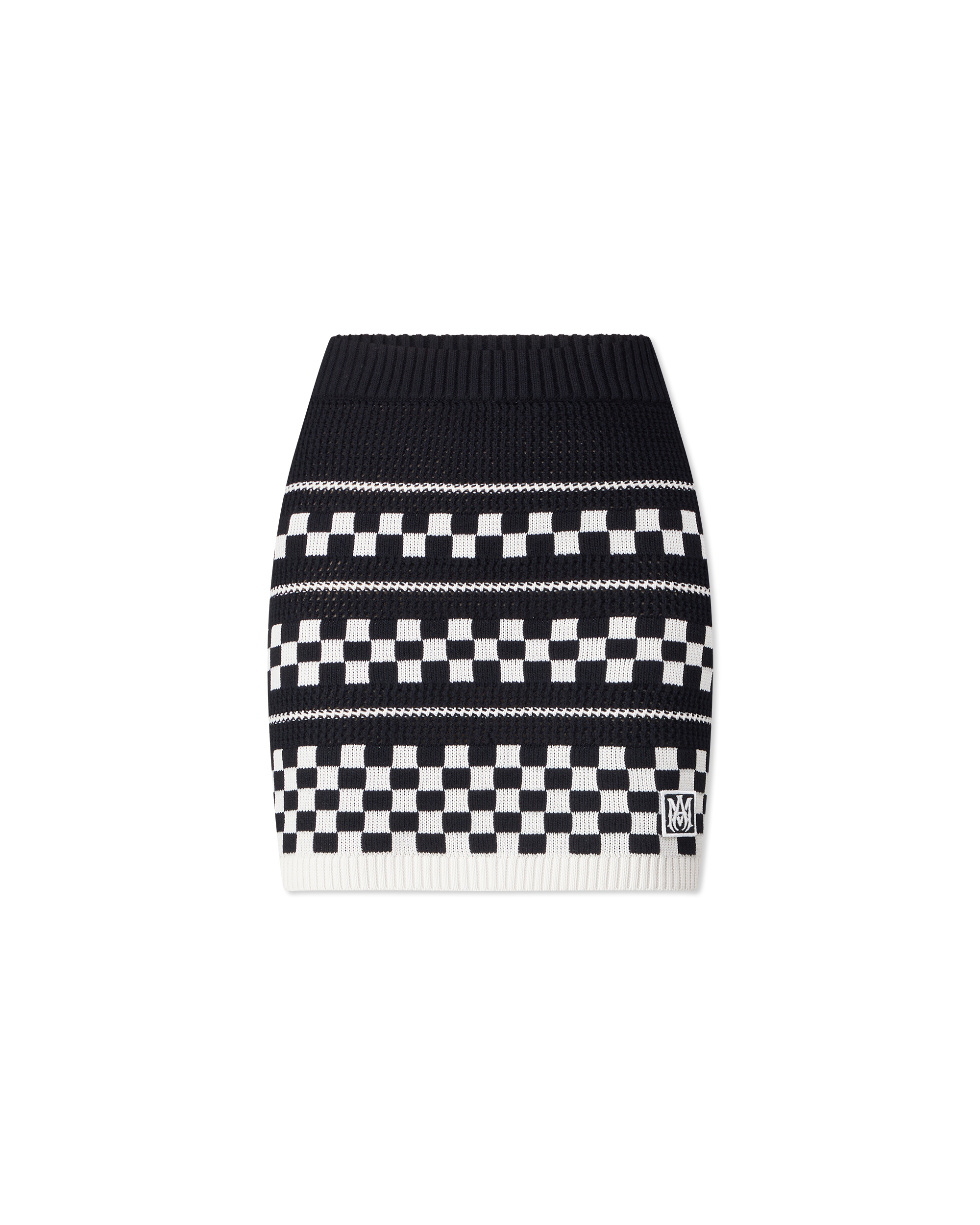 Checkered Wool Mini Skirt