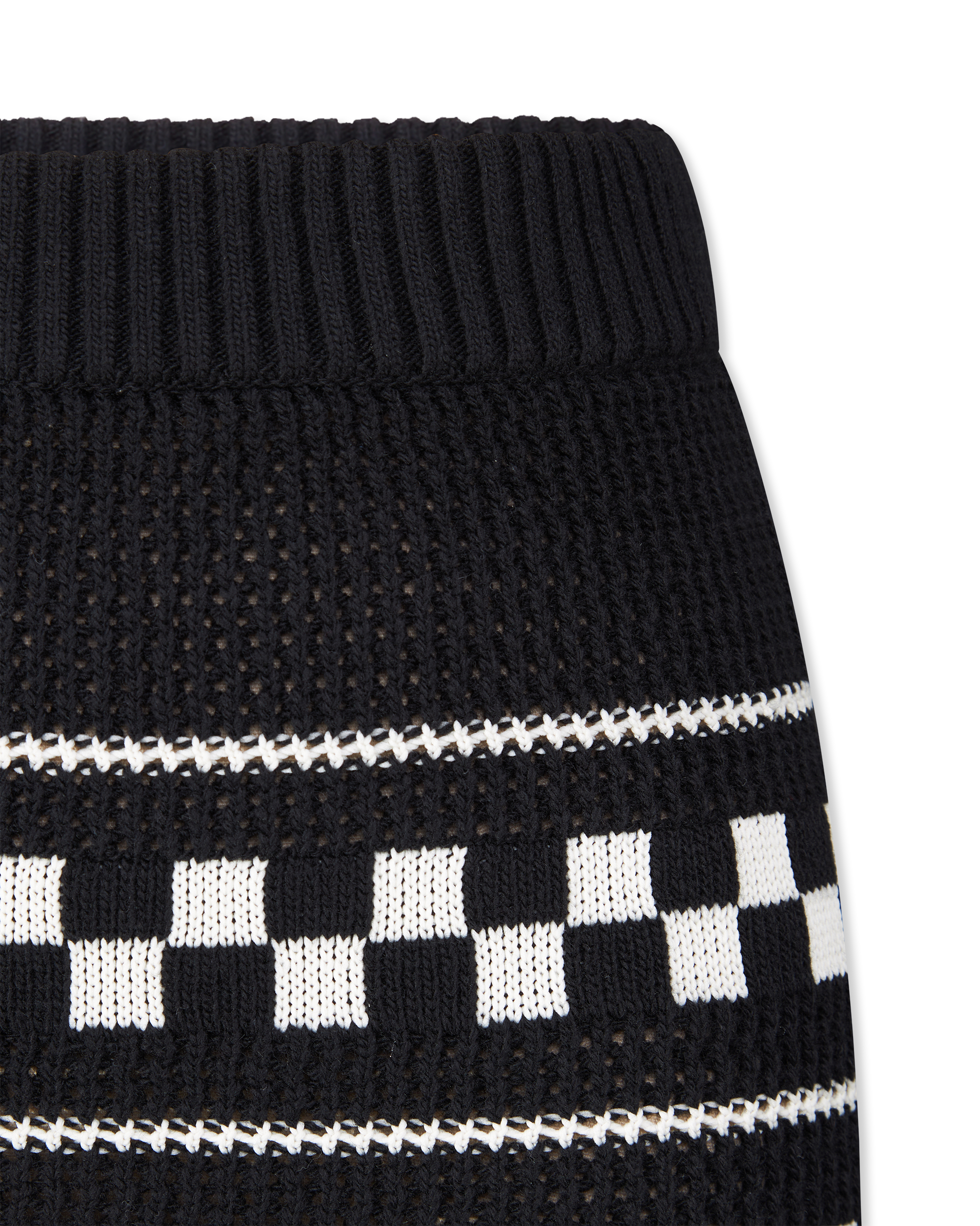 Checkered Wool Mini Skirt