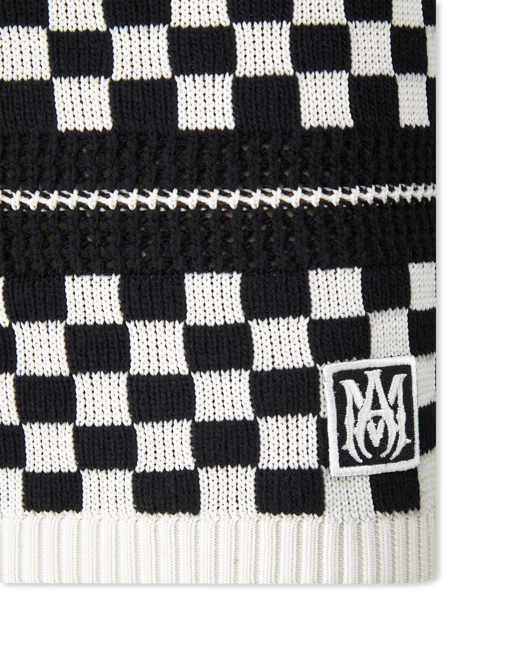 Checkered Wool Mini Skirt