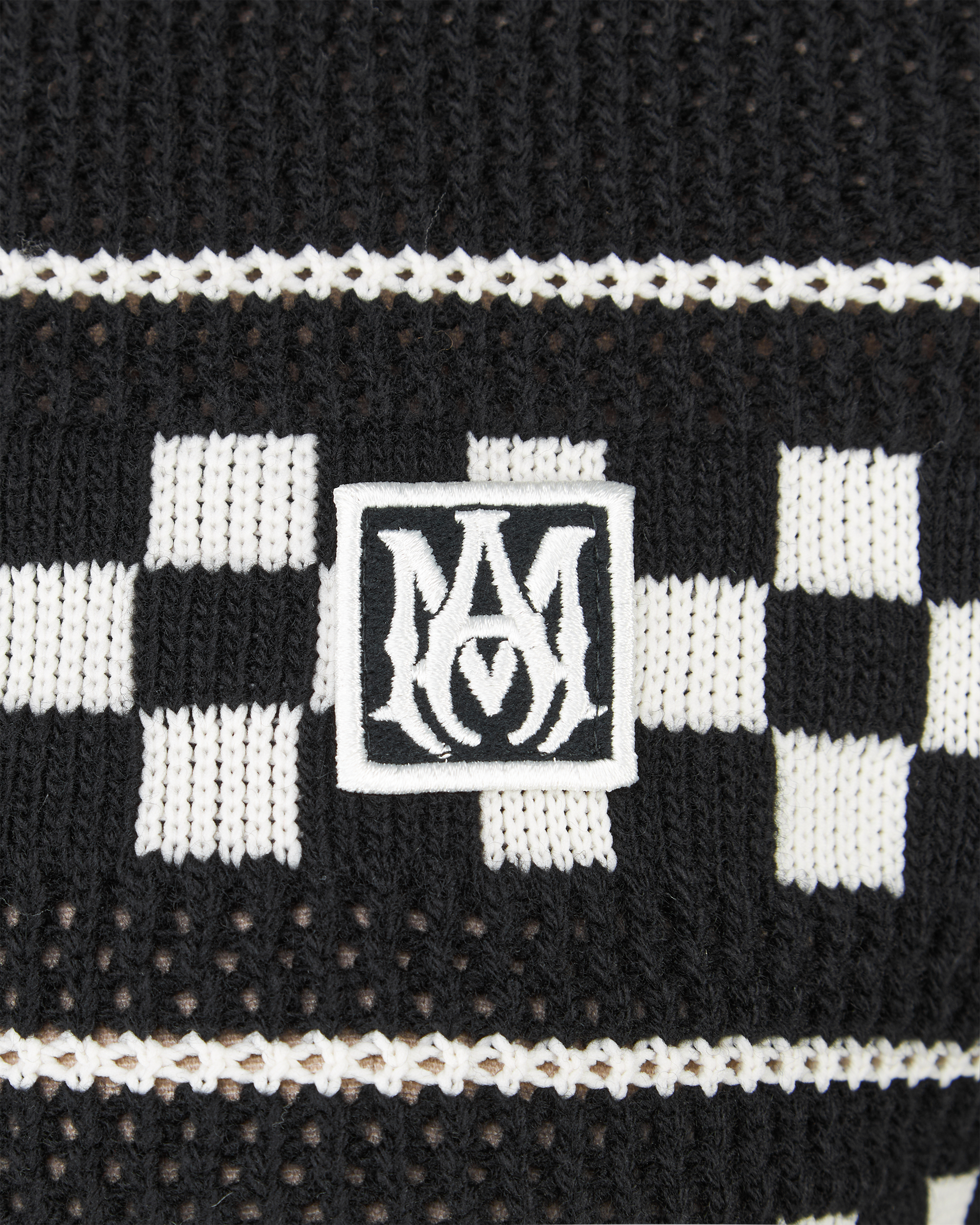 Checkered Wool Polo Sweater