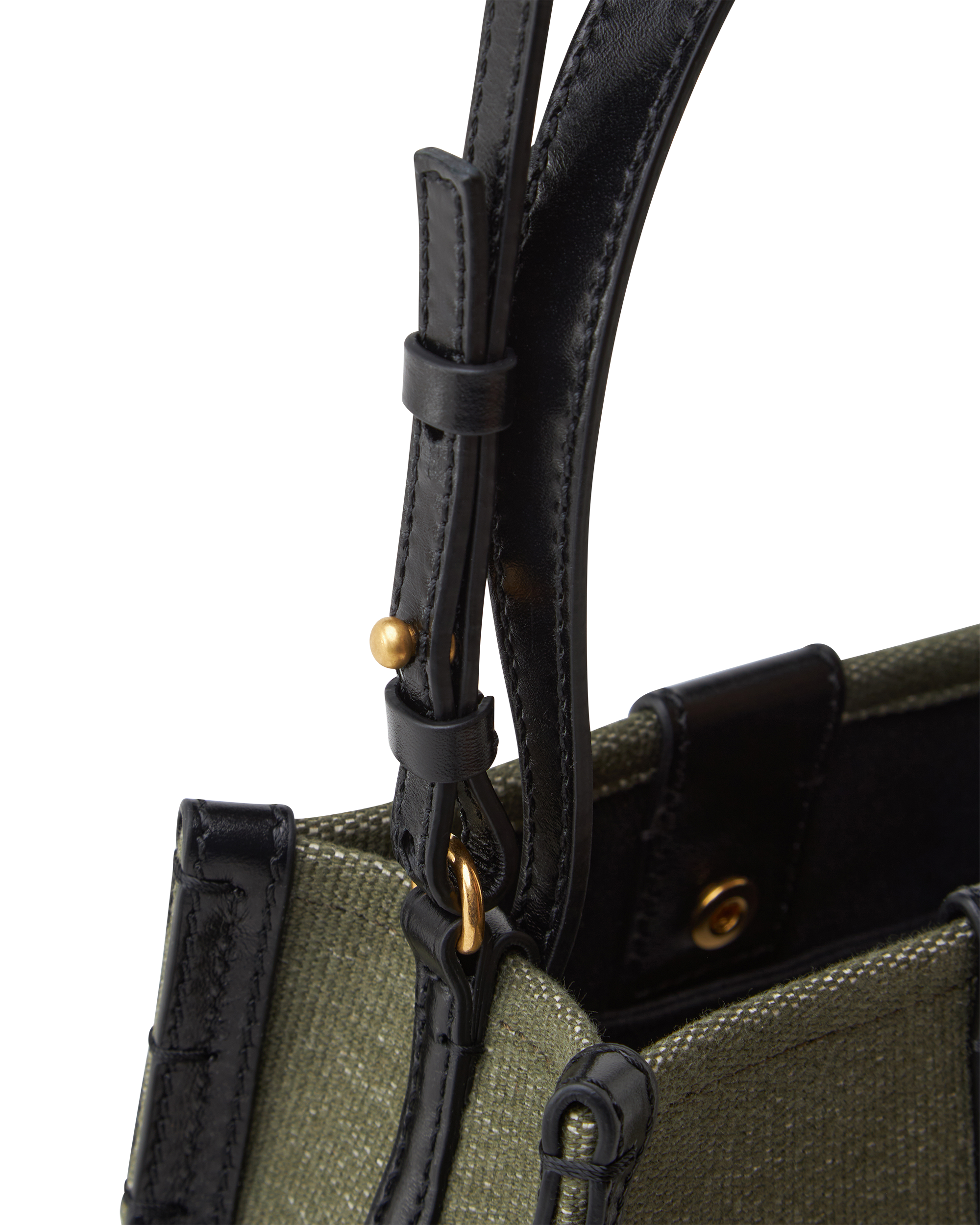 Canvas and Calfskin Release Bucket Bag