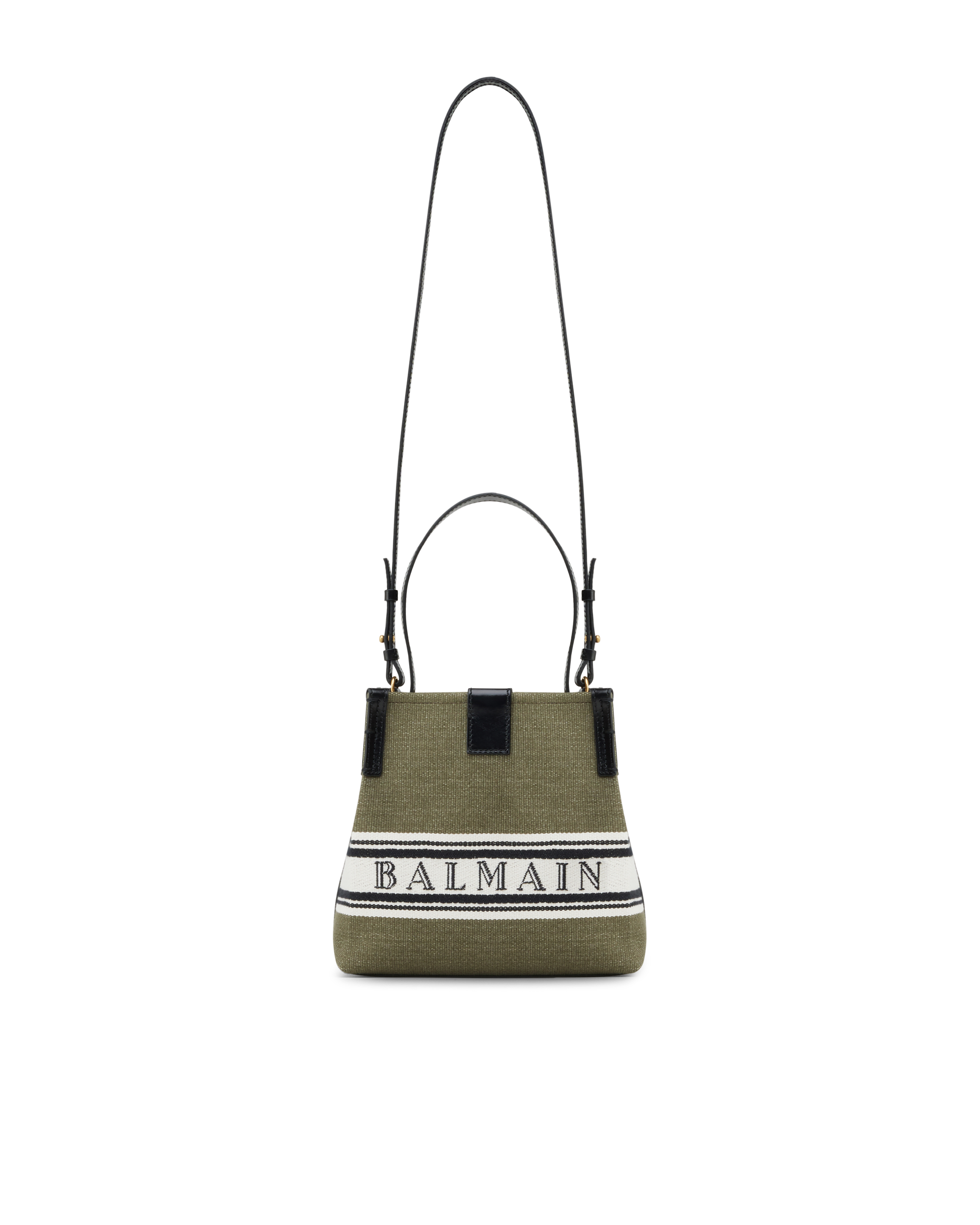 Canvas and Calfskin Release Bucket Bag