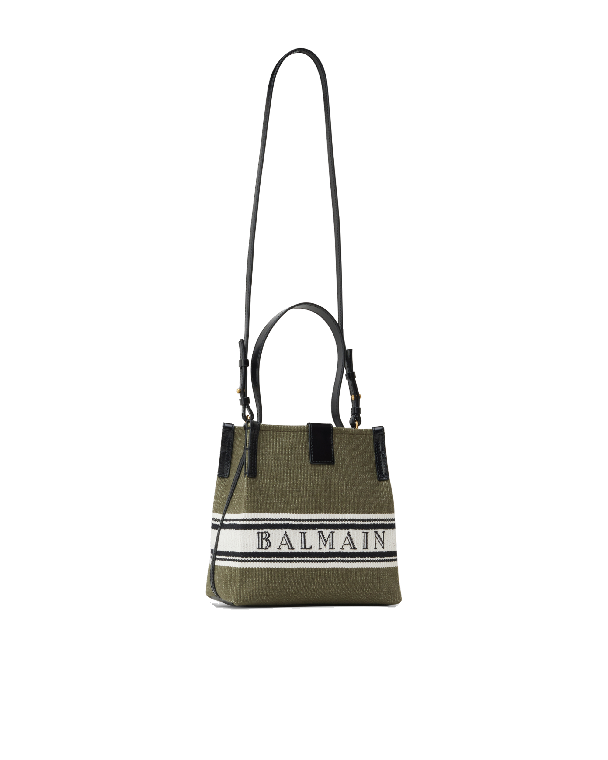 Canvas and Calfskin Release Bucket Bag
