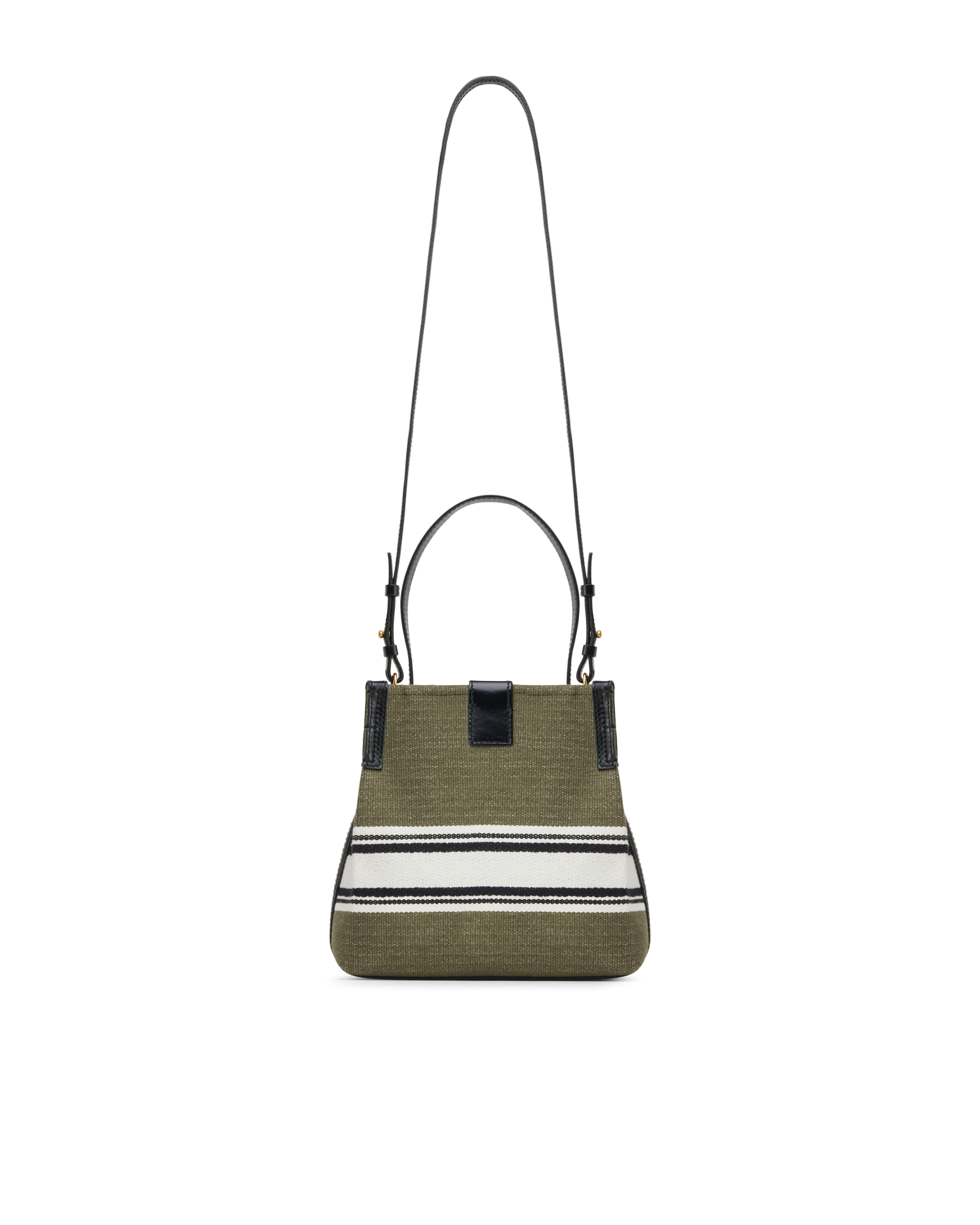 Canvas and Calfskin Release Bucket Bag