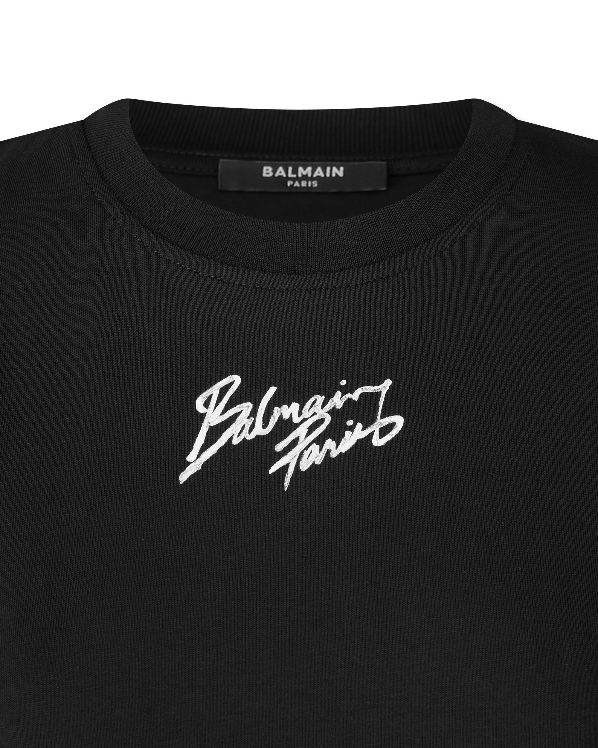 Logo Embroidered Cropped T-Shirt