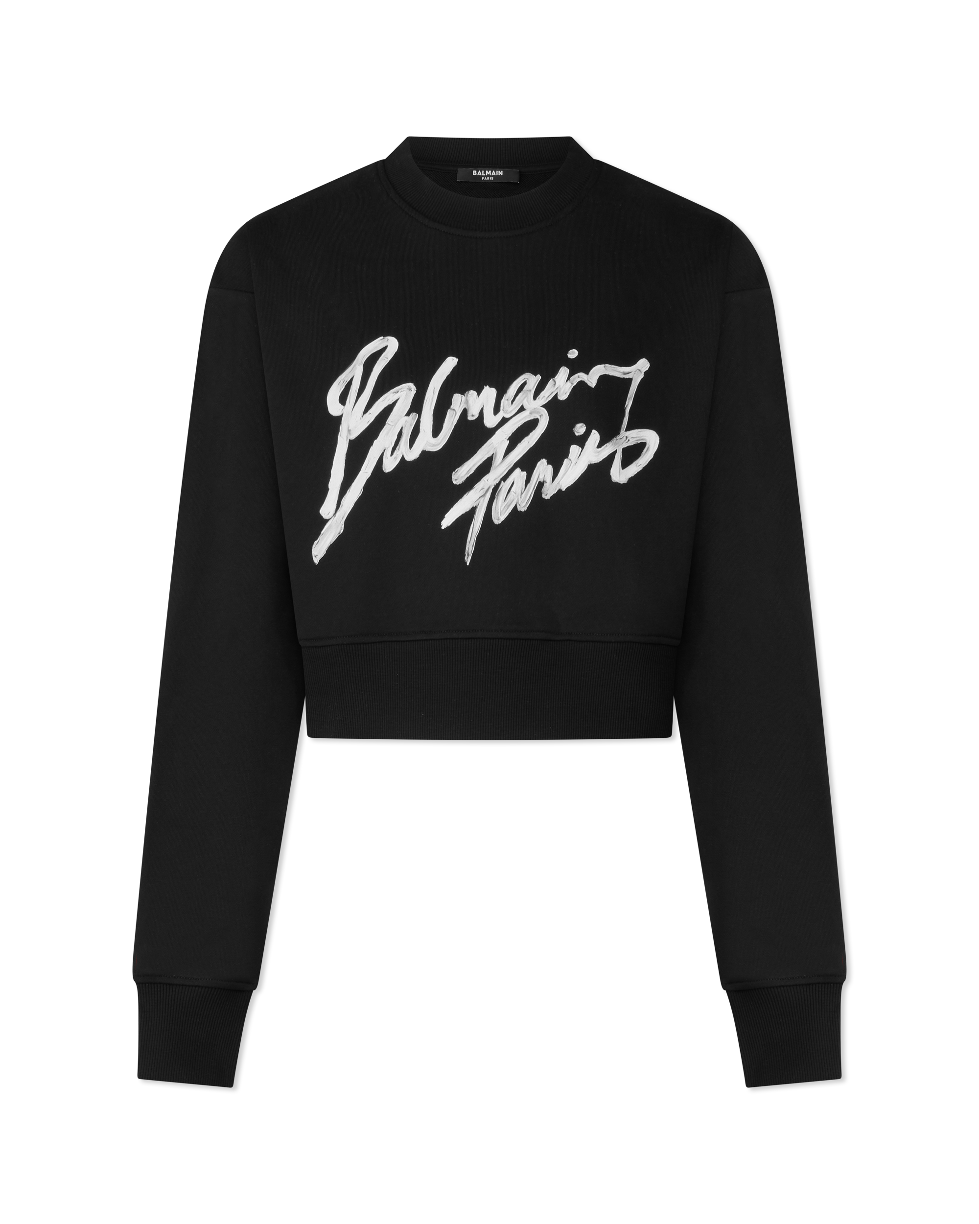 Balmain Paris Cropped Sweatshirt