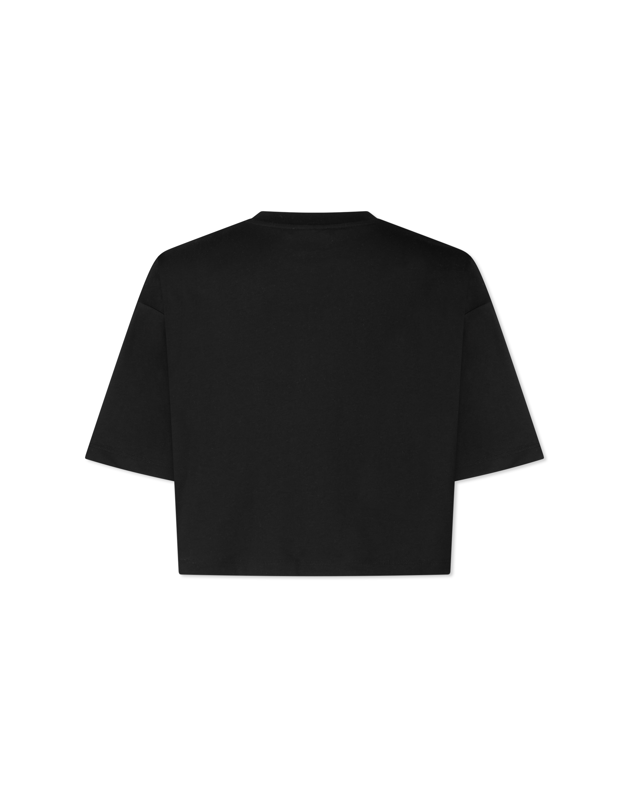 Balmain Logo Embroidered Cropped T-Shirt