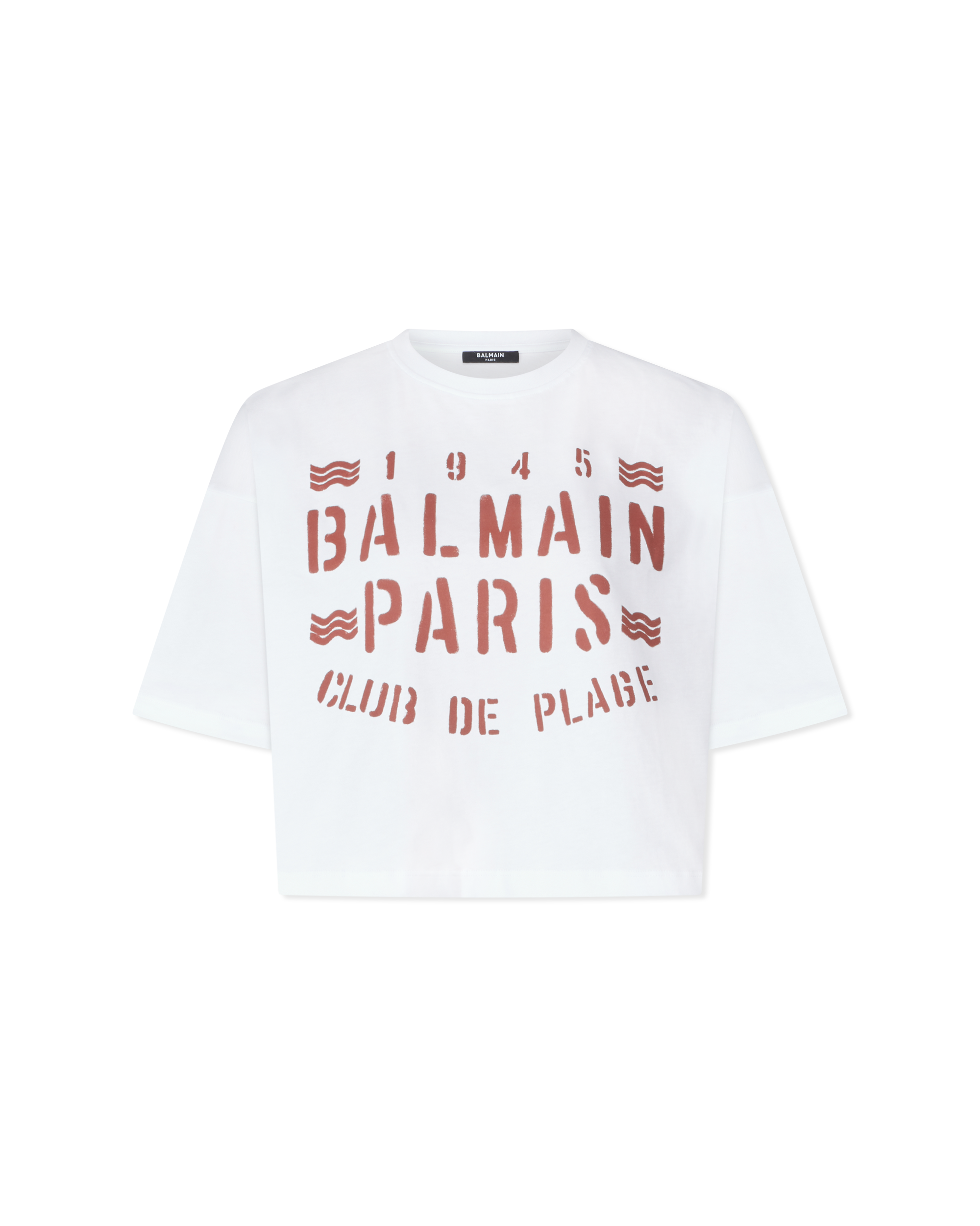 Balmain Plage Cropped T-Shirt