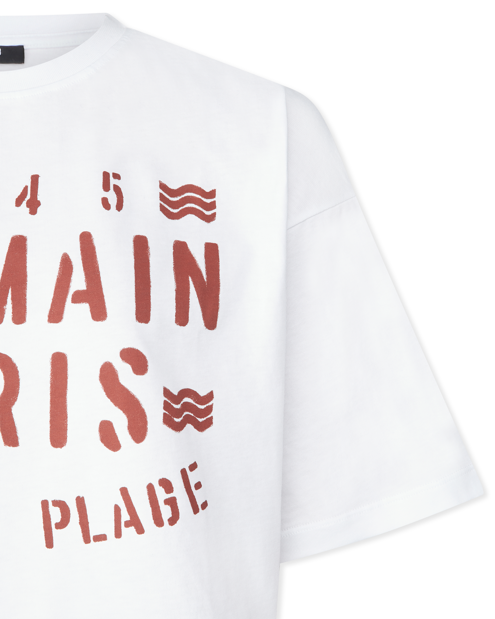 Balmain Plage Cropped T-Shirt