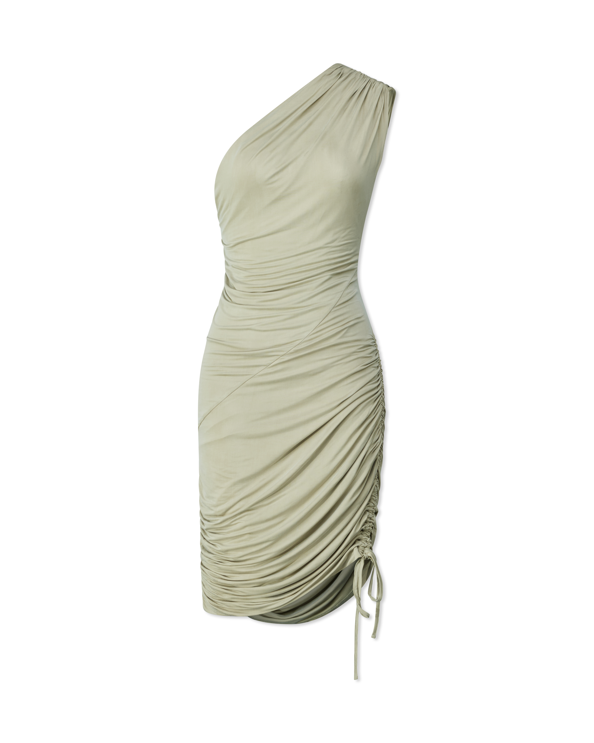 One Shoulder Draped Mini Dress