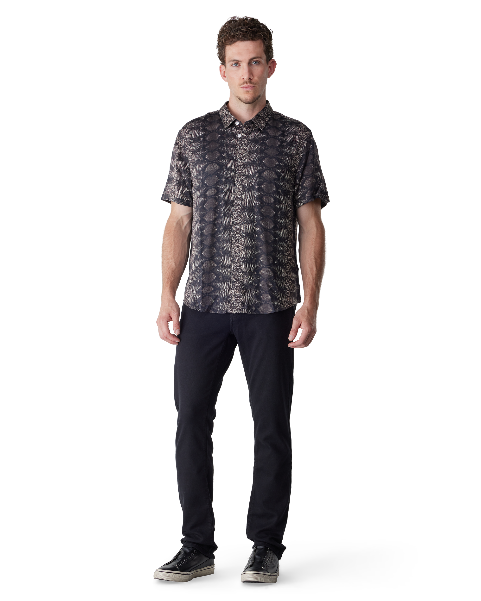 Light Khaki Modal Loren Shirt by John Varvatos | DIHSAN