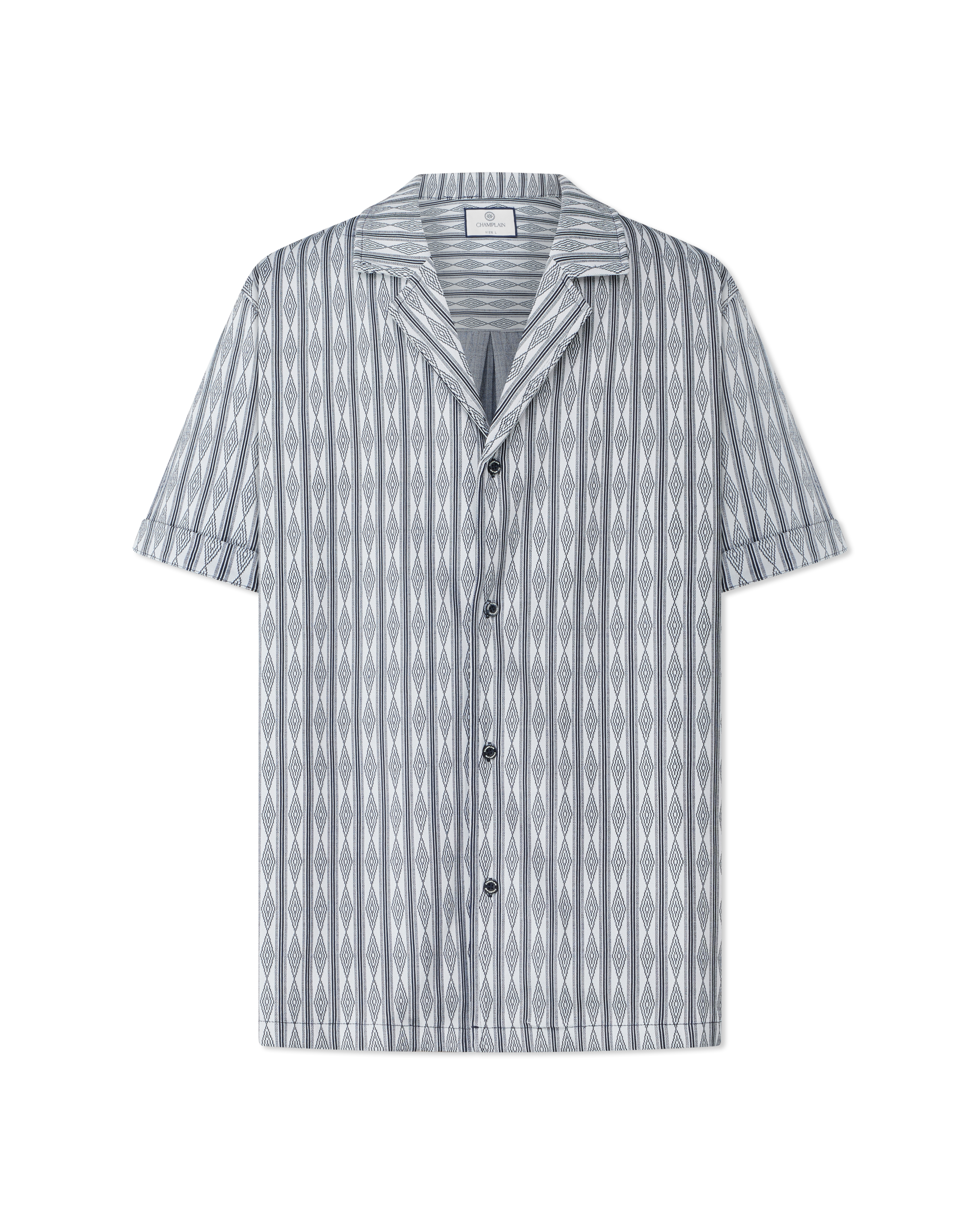 Jacquard Camp Collar Shirt
