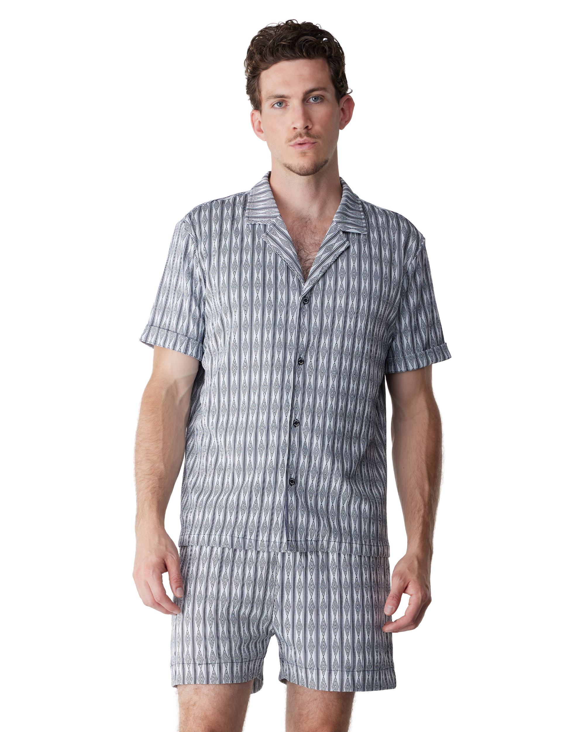Jacquard Camp Collar Shirt