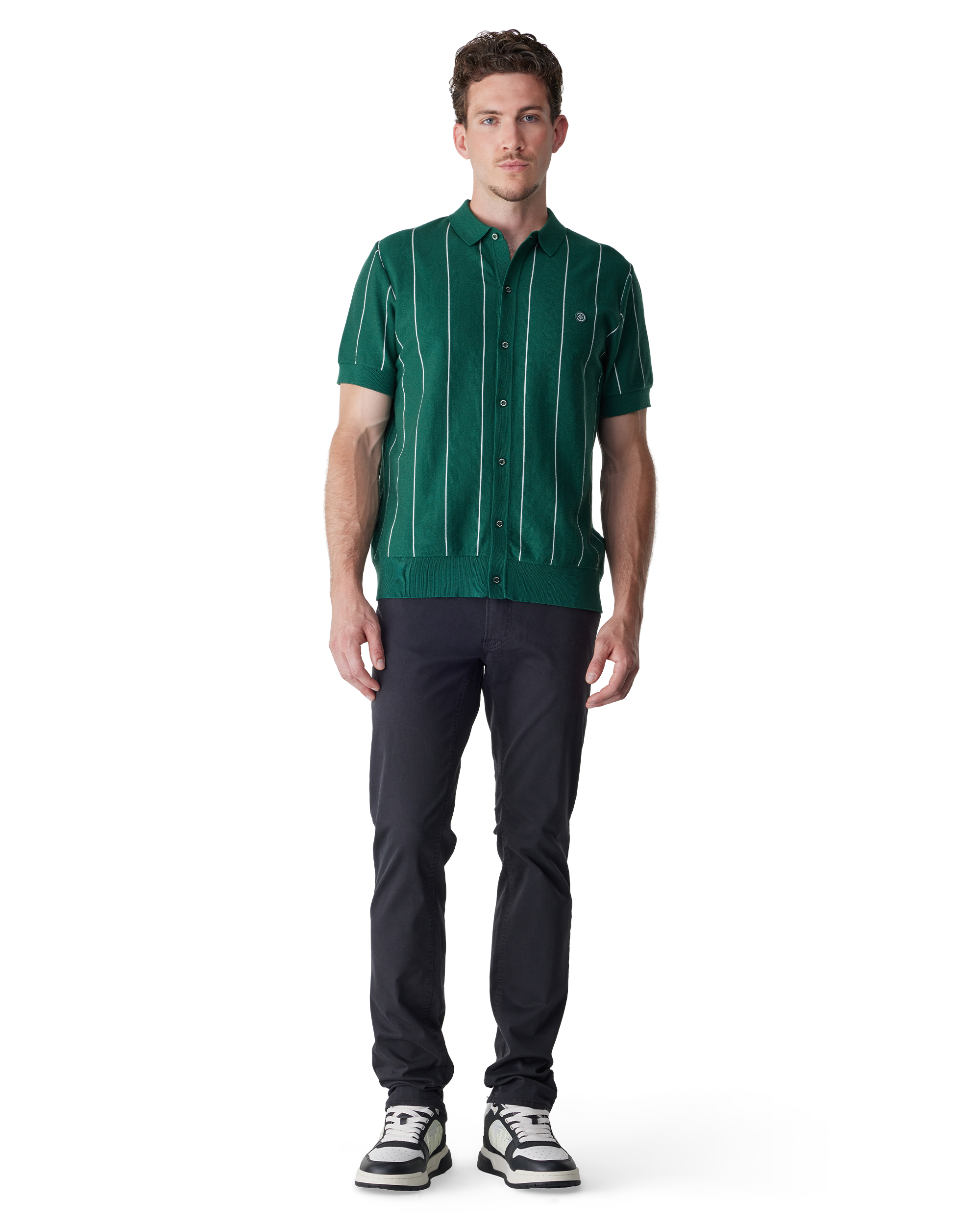 Vertical Stripe Button Down