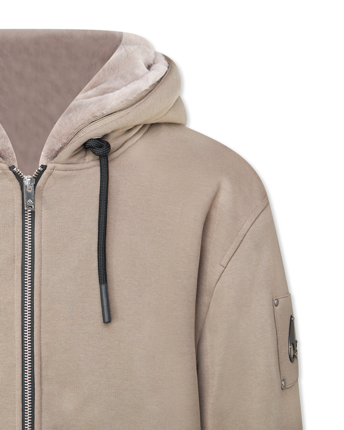 Ashen/Ashen Polyester Classic Bunny Hoodie by Moose Knuckles | DIHSAN