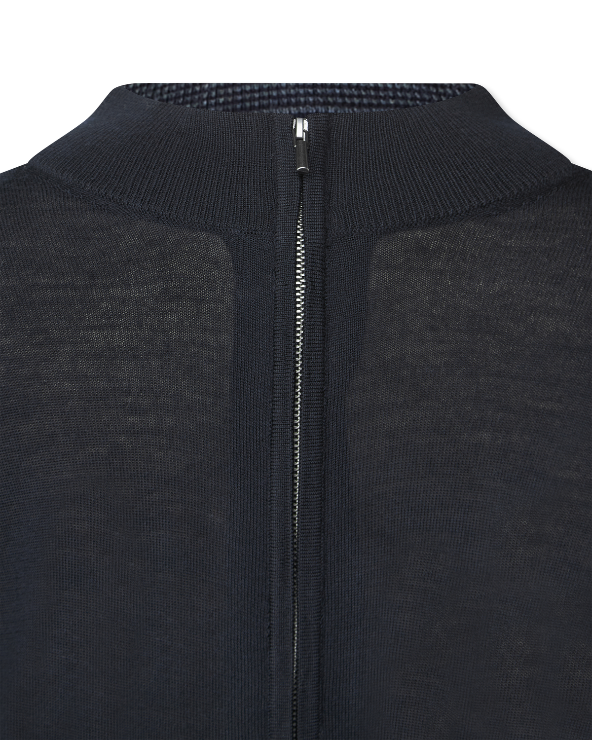 Extra-Fine Merino Full Zip Mock Cardigan