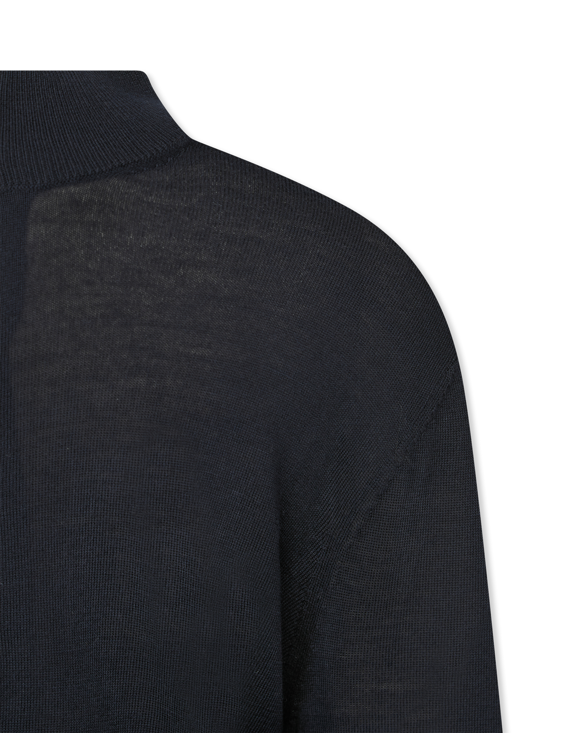 Extra-Fine Merino Full Zip Mock Cardigan