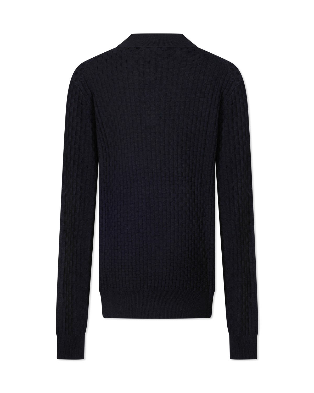 Extra-Fine Merino Wool Basketweave Polo