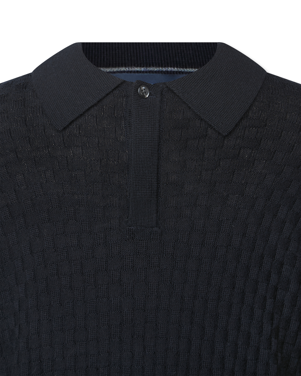 Extra-Fine Merino Wool Basketweave Polo