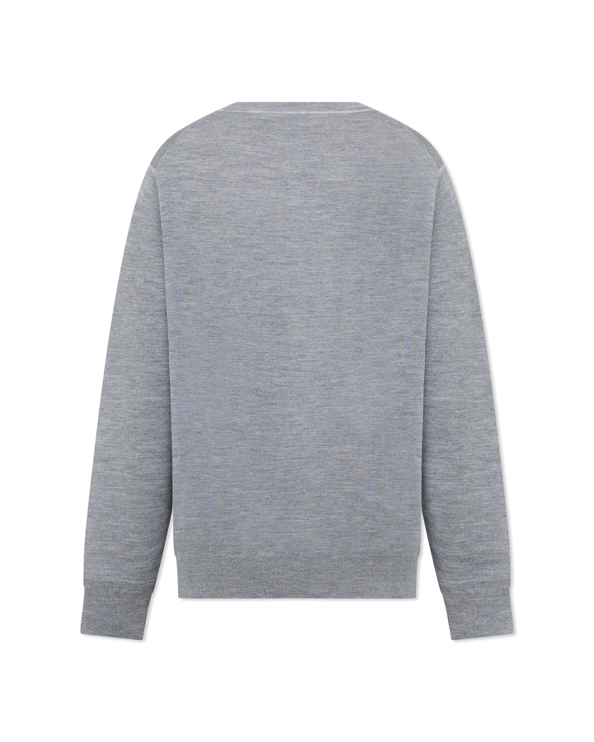Double Face V-Insert Merino Wool Crewneck
