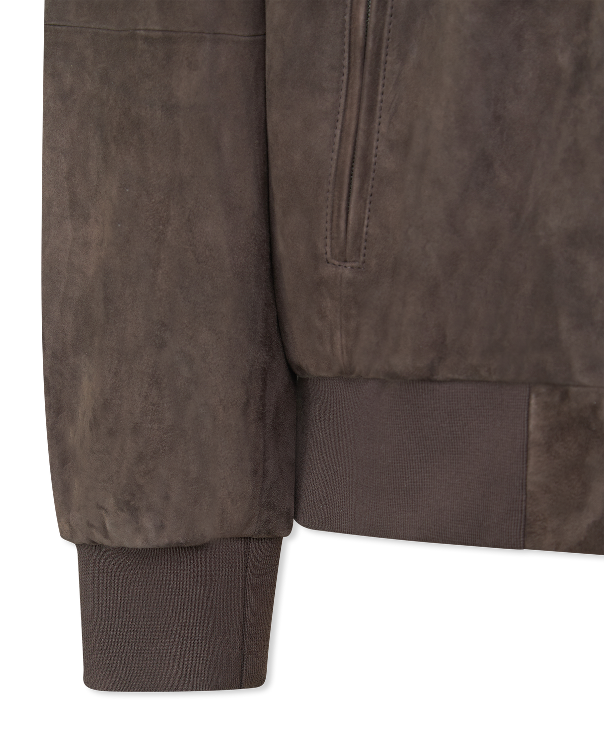 Suede Baseball Bomber Jacket