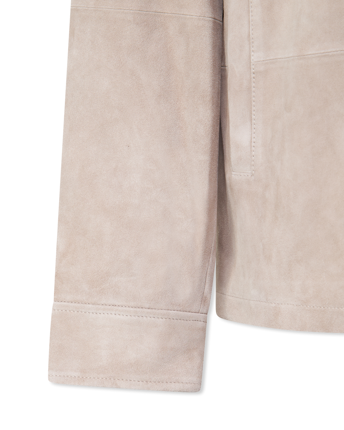 Suede Zip Up Shirt Jacket