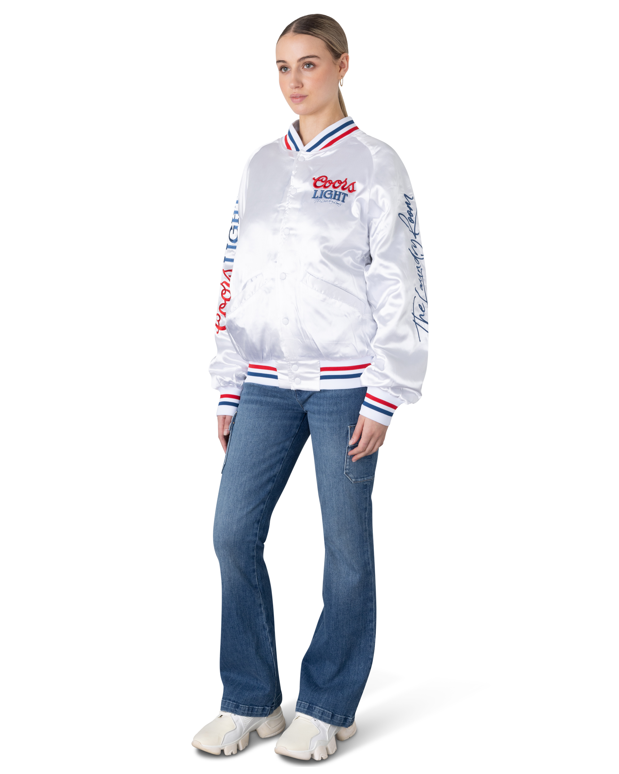 Coors Light 1980 Satin Stadium Bomber Jacket