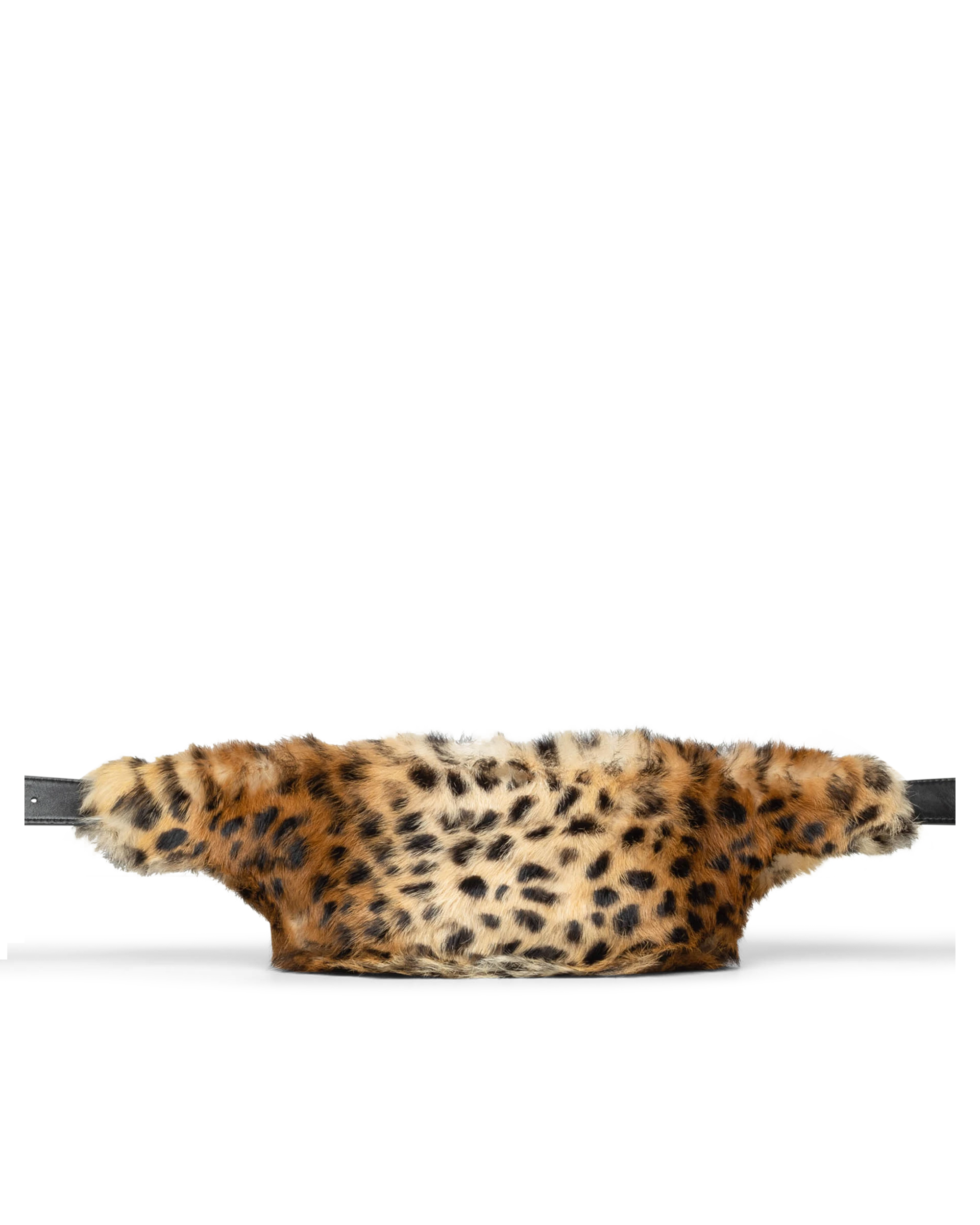 Leopard Print Fur Belt Bag
