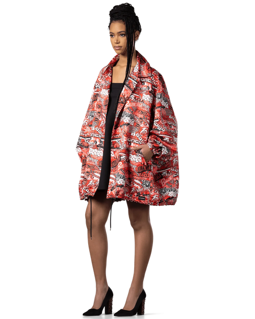 Logo Print Oversized Jacket