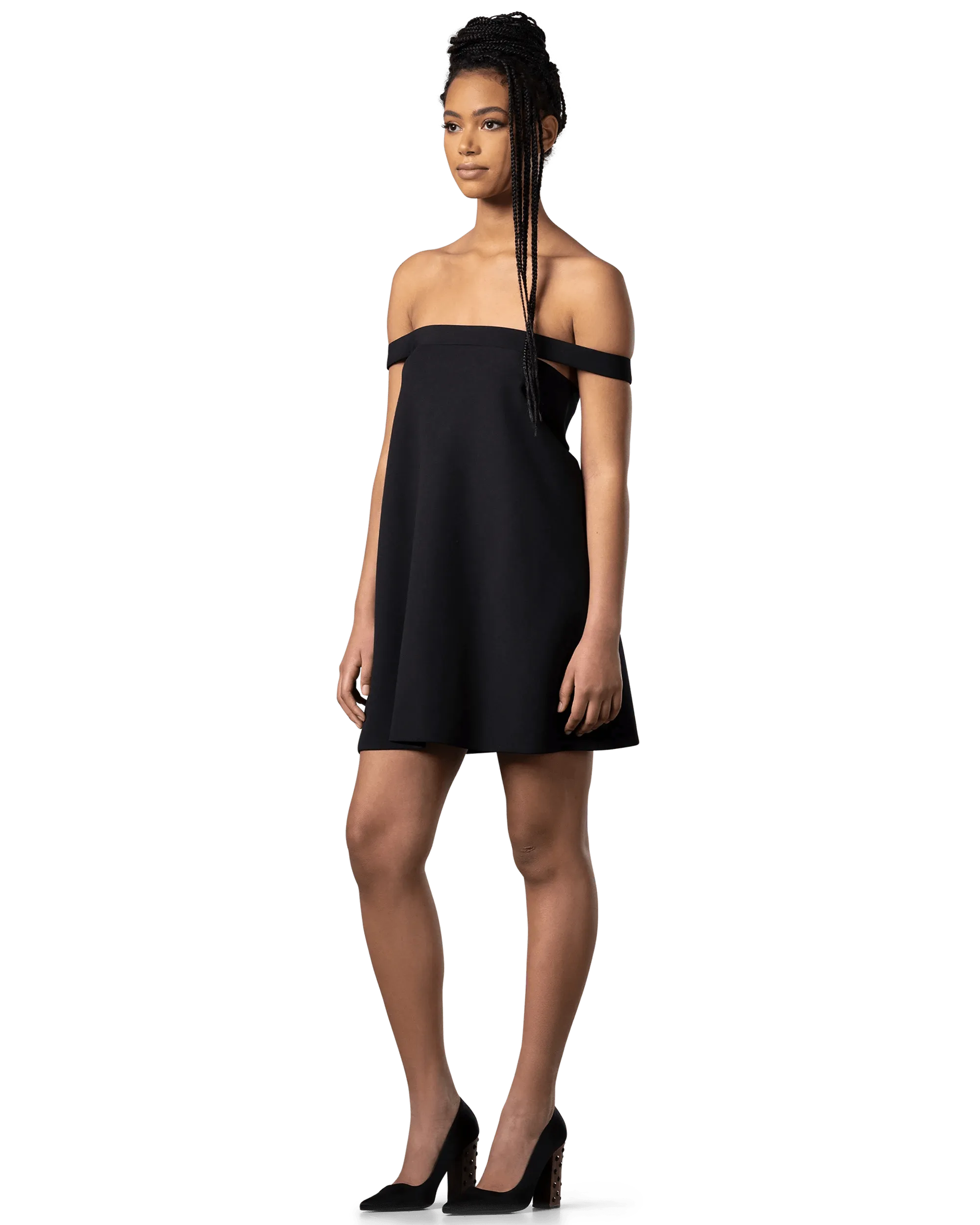 Wide Strap Shift Dress - DIHSAN