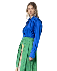 Satin Button Up Shirt