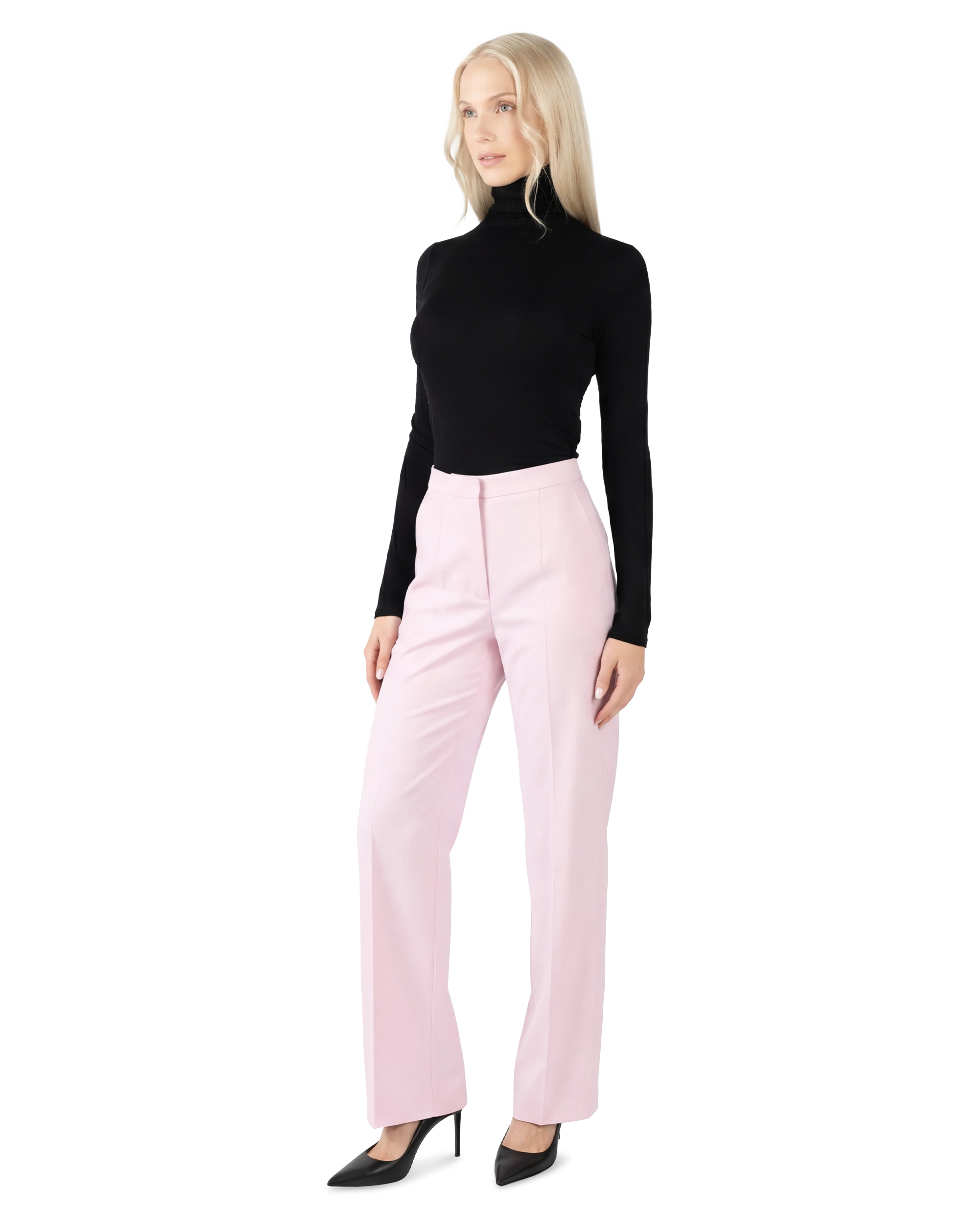 Straight Leg Wool Pants