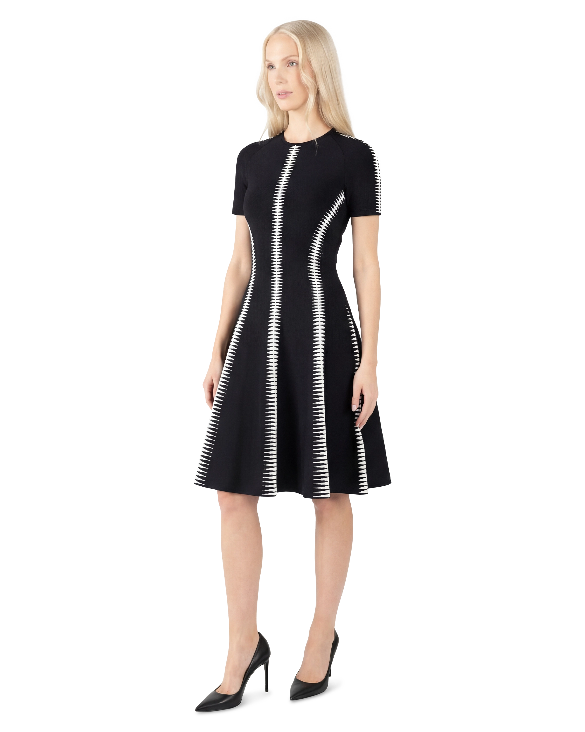 Jacquard Knit Mini Dress