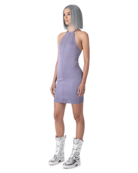 Butterfly Knit Halterneck Mini Dress