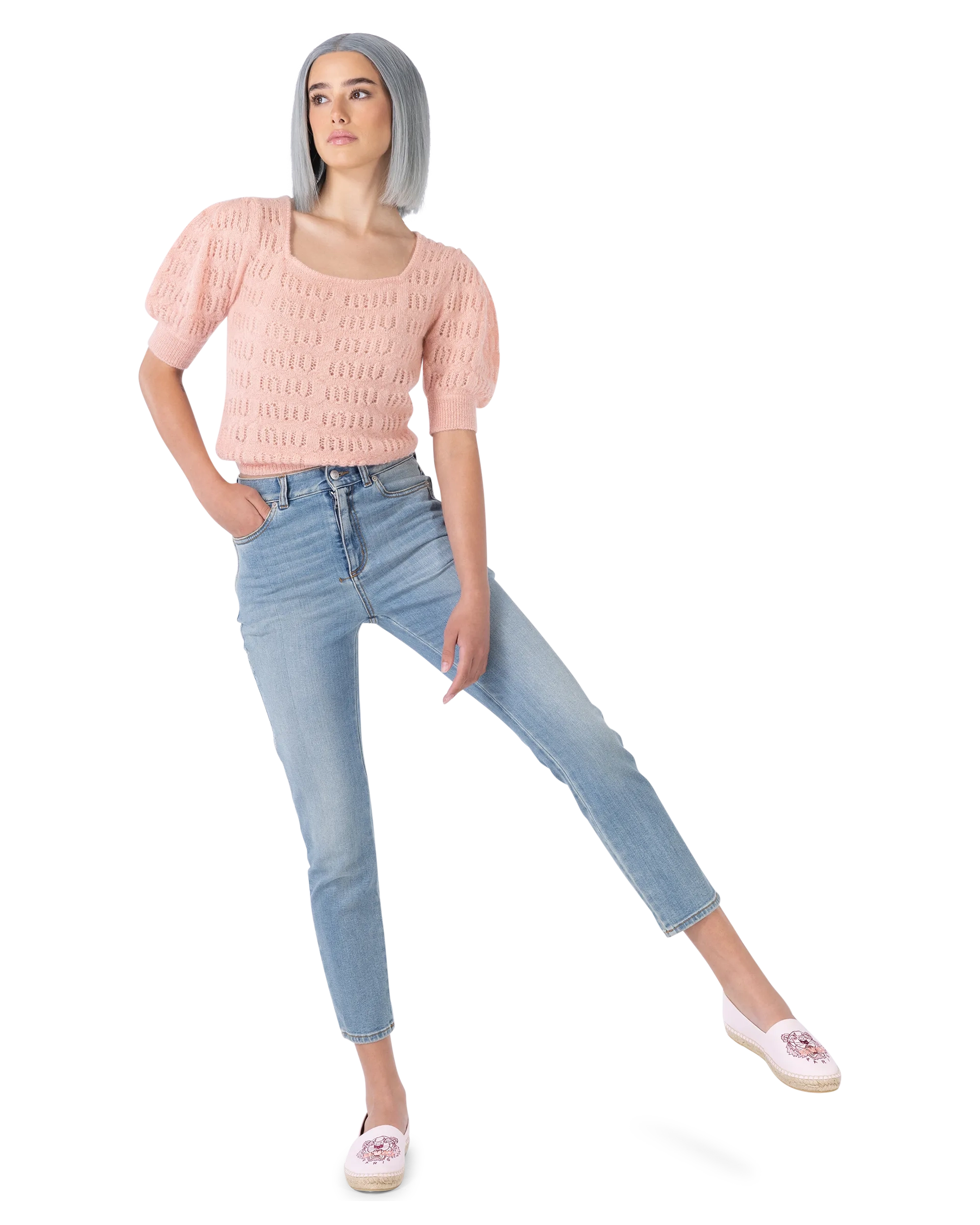 Fitted Five-Pocket Jeans