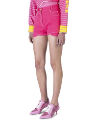 Balmain X Barbie High Waisted Denim Shorts