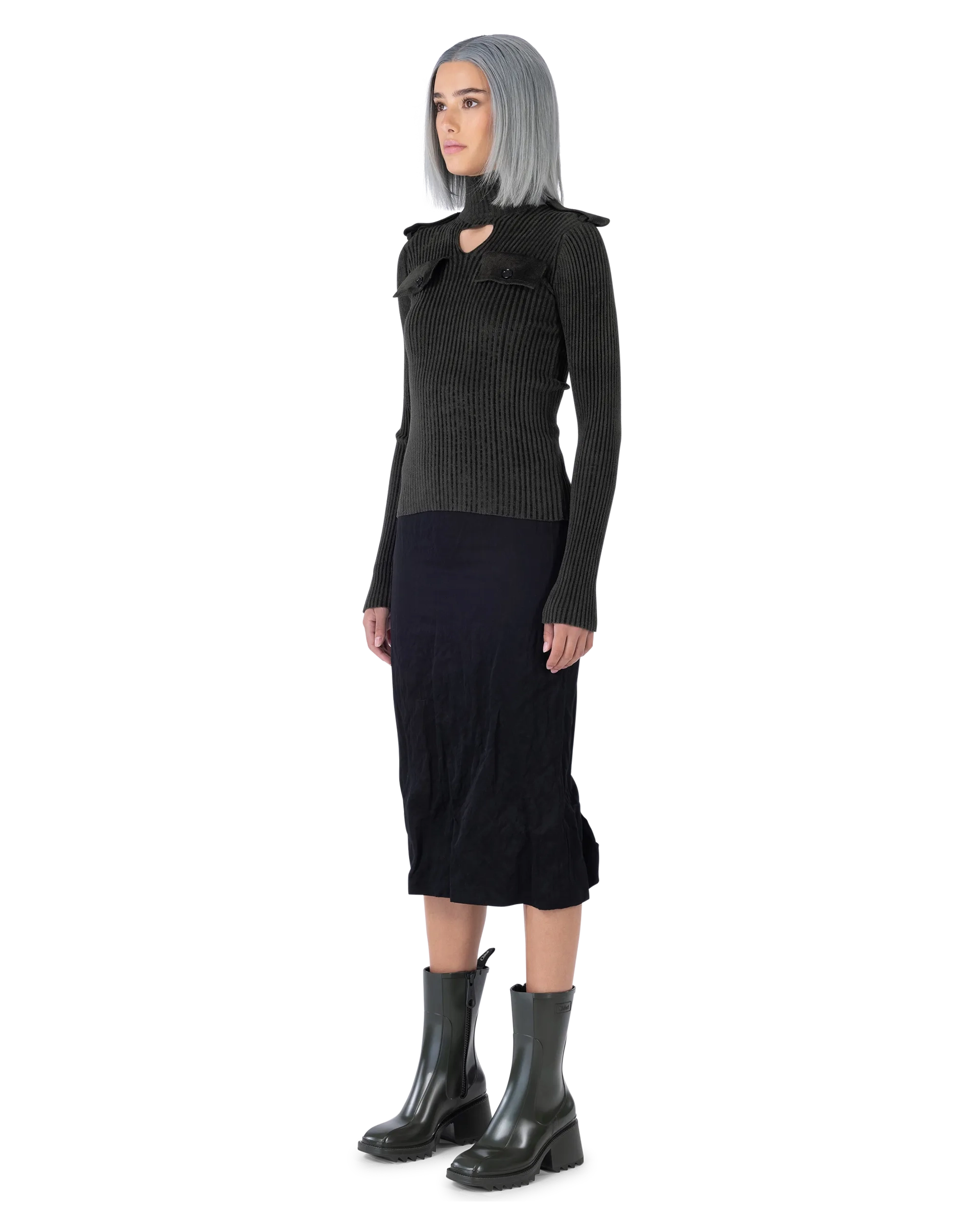 Lightweight Ribbed Turtleneck