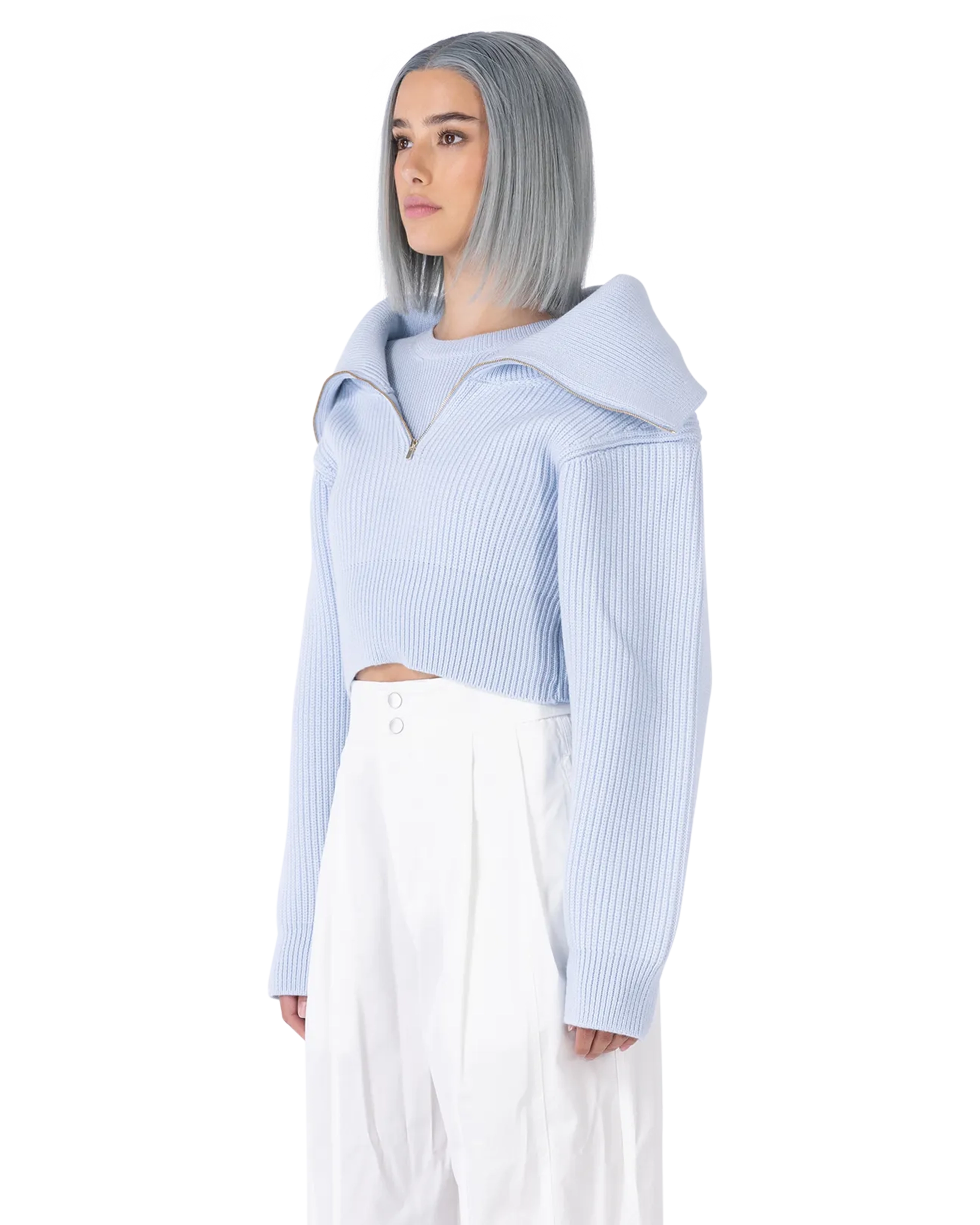 Double Pleated Cotton Pants